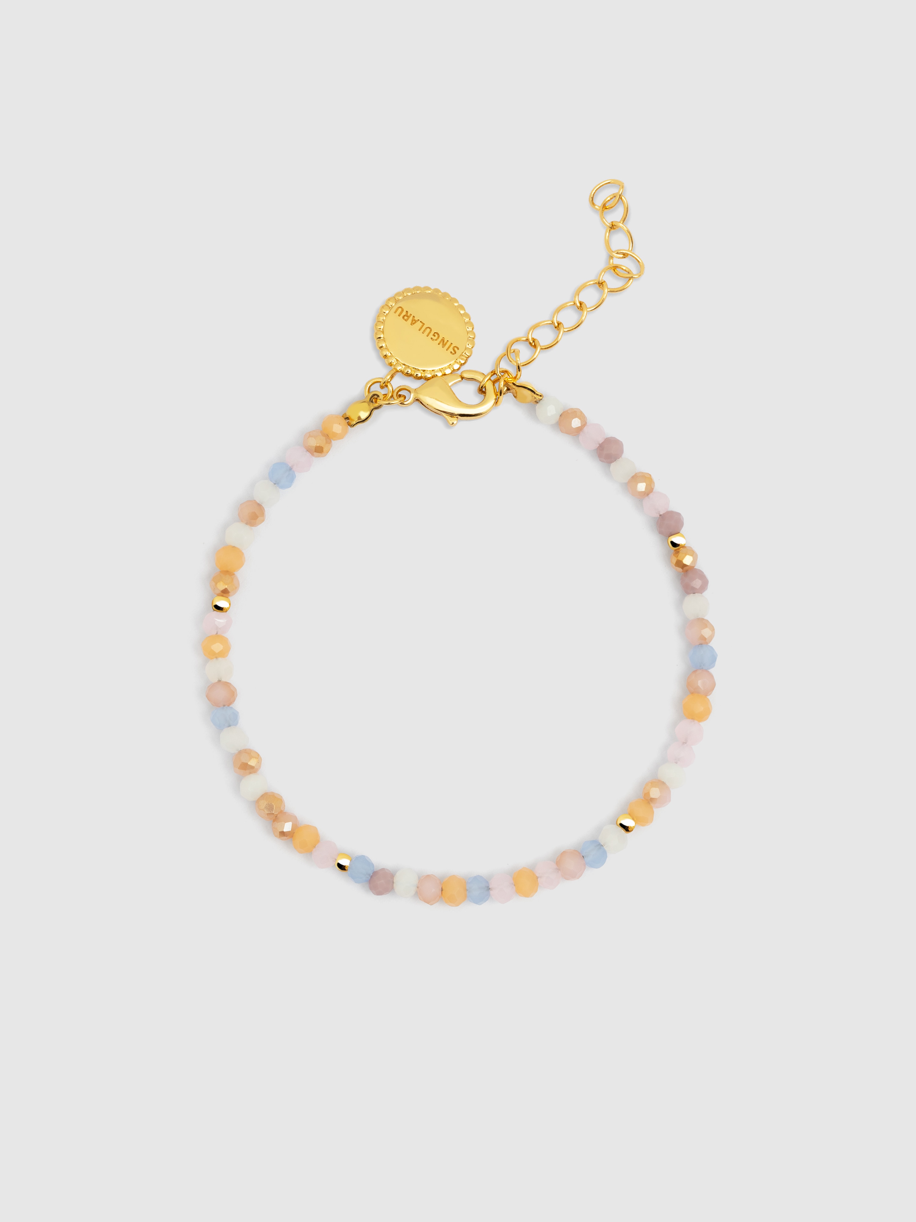 Pulseira de Corrente Daphne de Aço Banhada a Ouro Multicolor-1