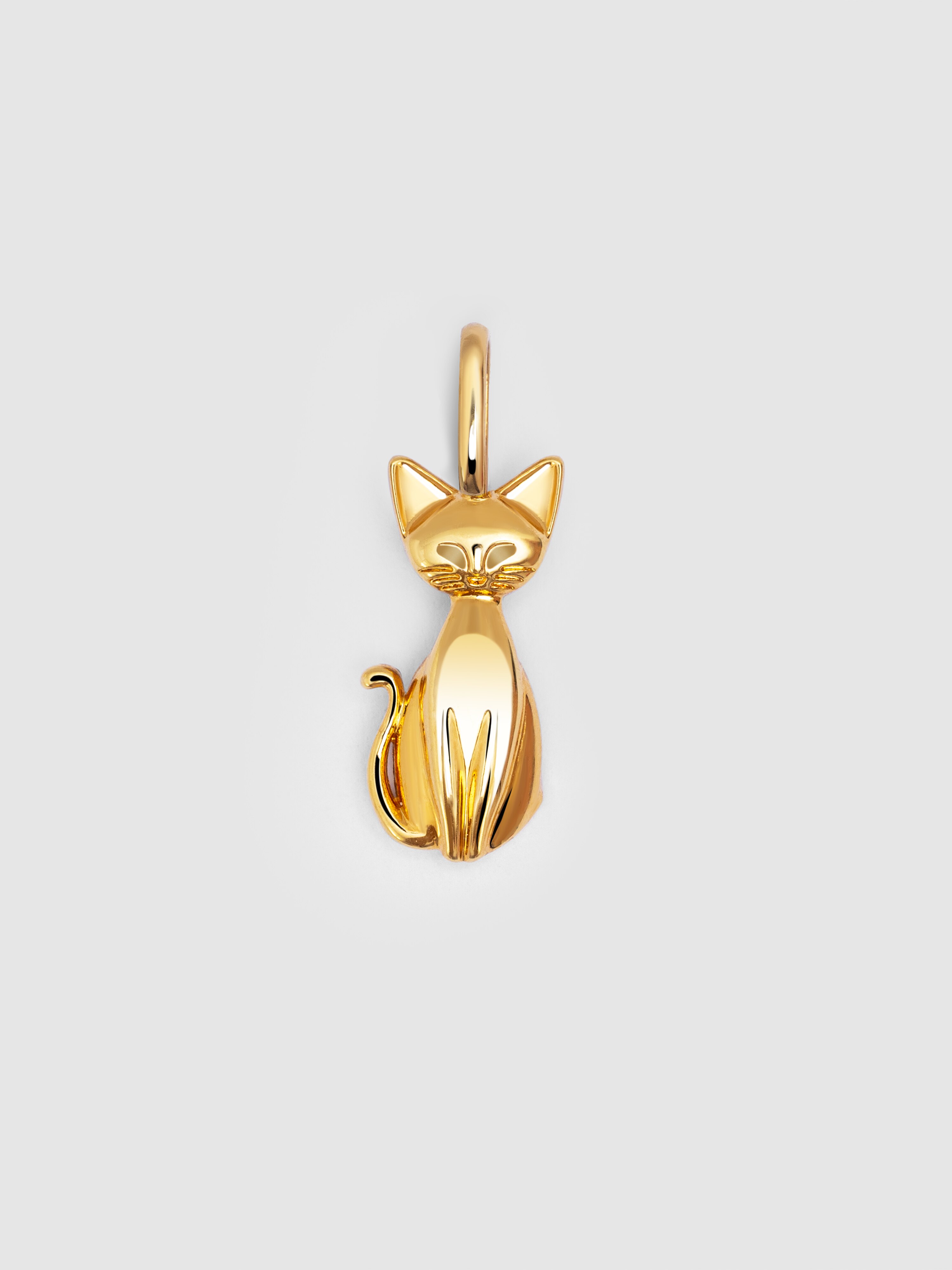 Charm Salem Gato Enamel Rosa de Liga de Metais Banhado em Ouro Rosa-4