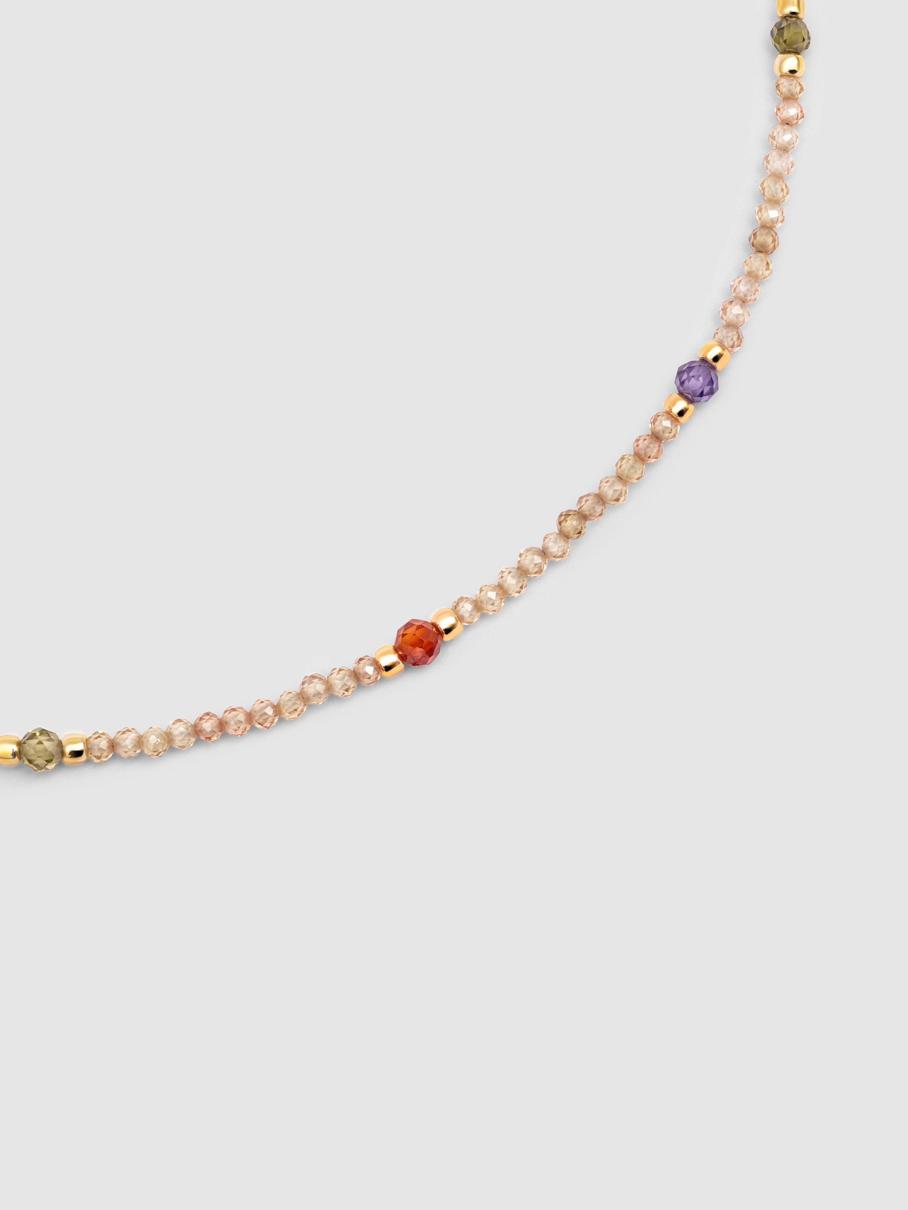Colar Glam de Aço Banhado a Ouro Multicolor-4
