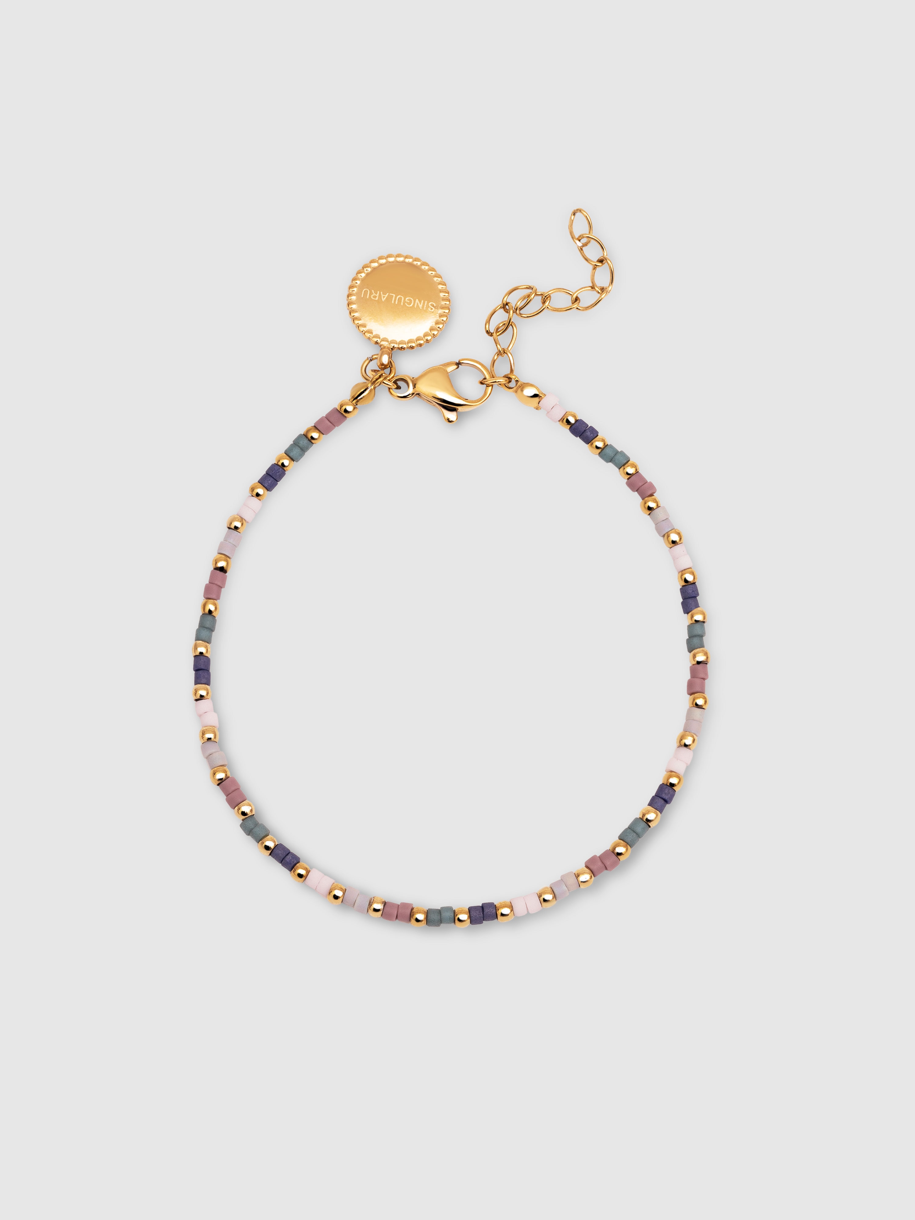 Pulseira de Corrente Polar Colors de Aço Banhada a Ouro Multicolor-1