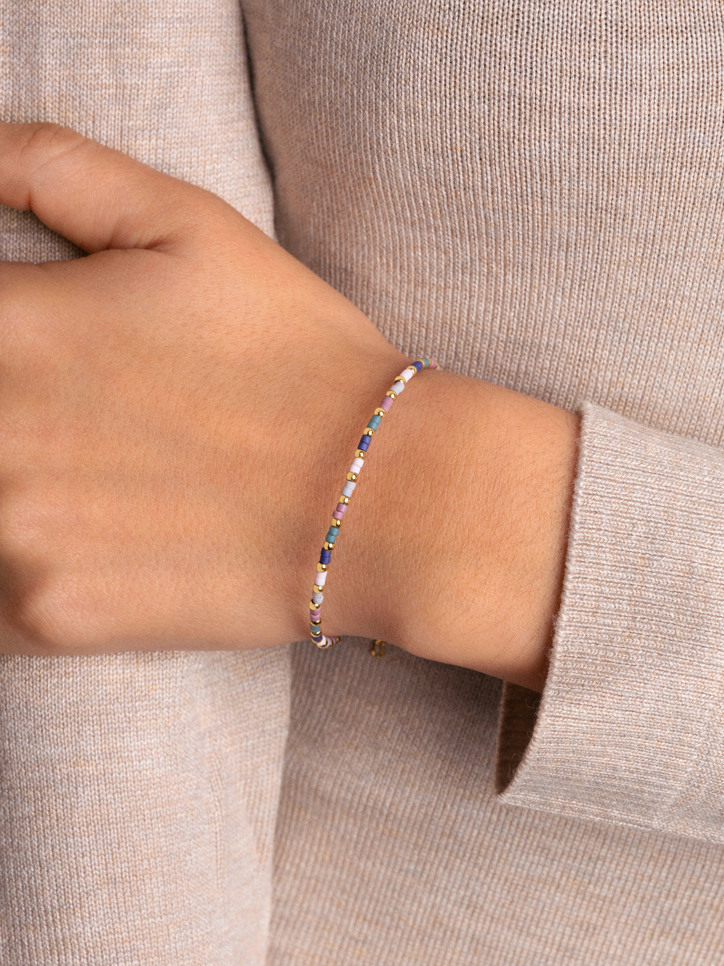 Pulseira de Corrente Polar Colors de Aço Banhada a Ouro Multicolor-2