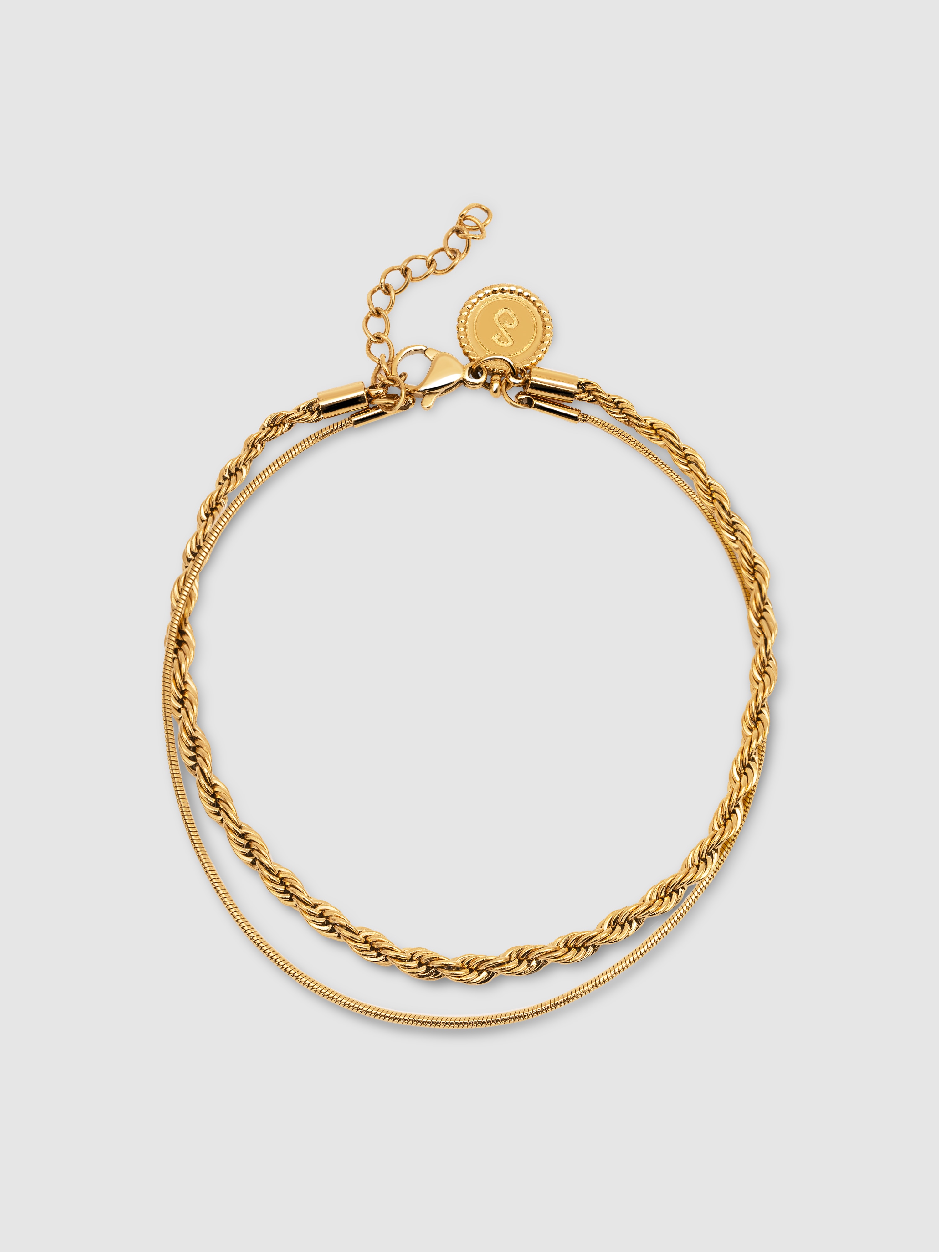 Pulseira de Corrente Nautic de Aço Banhada a Ouro Dourado-1