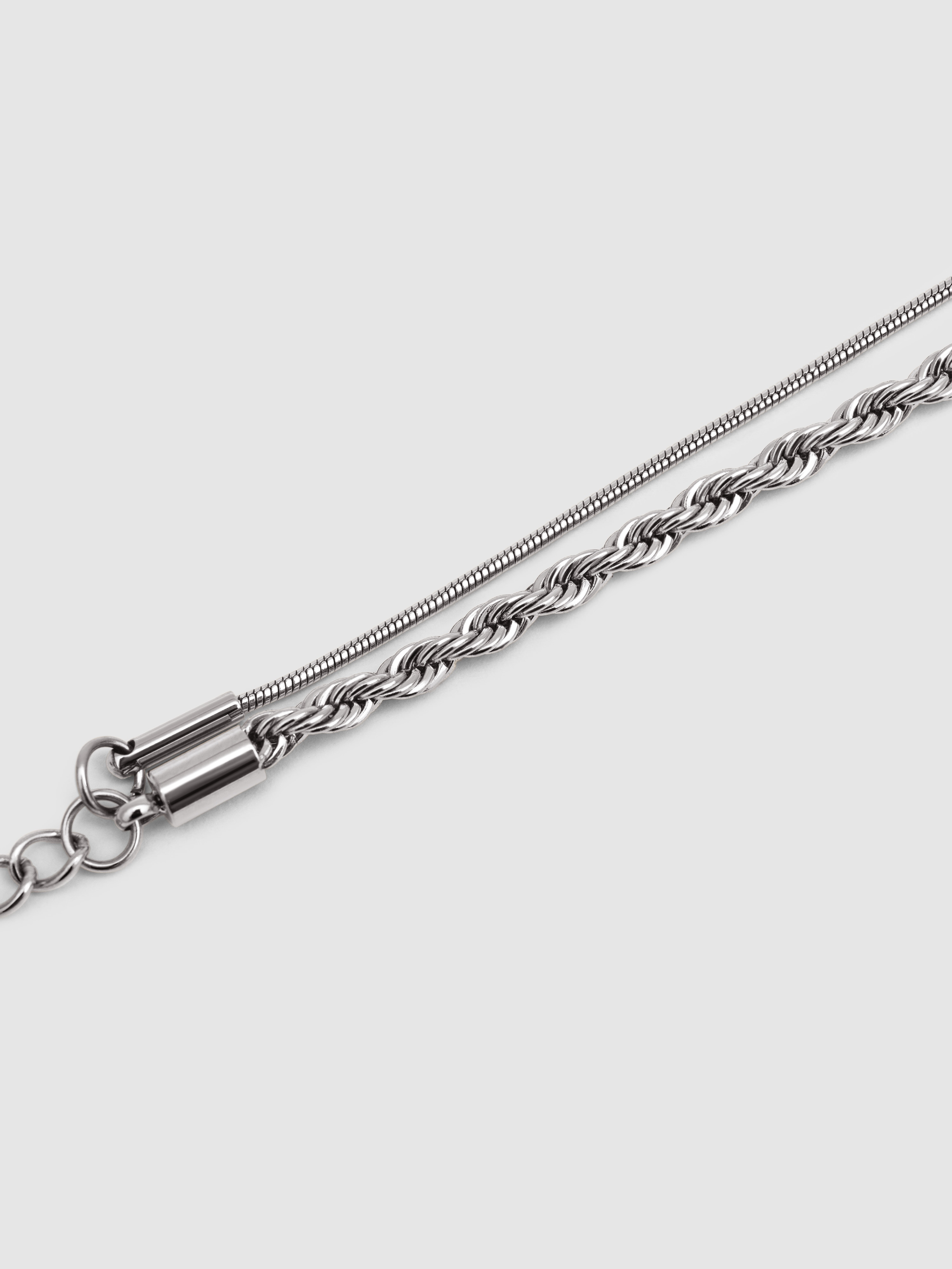 Pulseira de Corrente Nautic de Aço Prateado-3