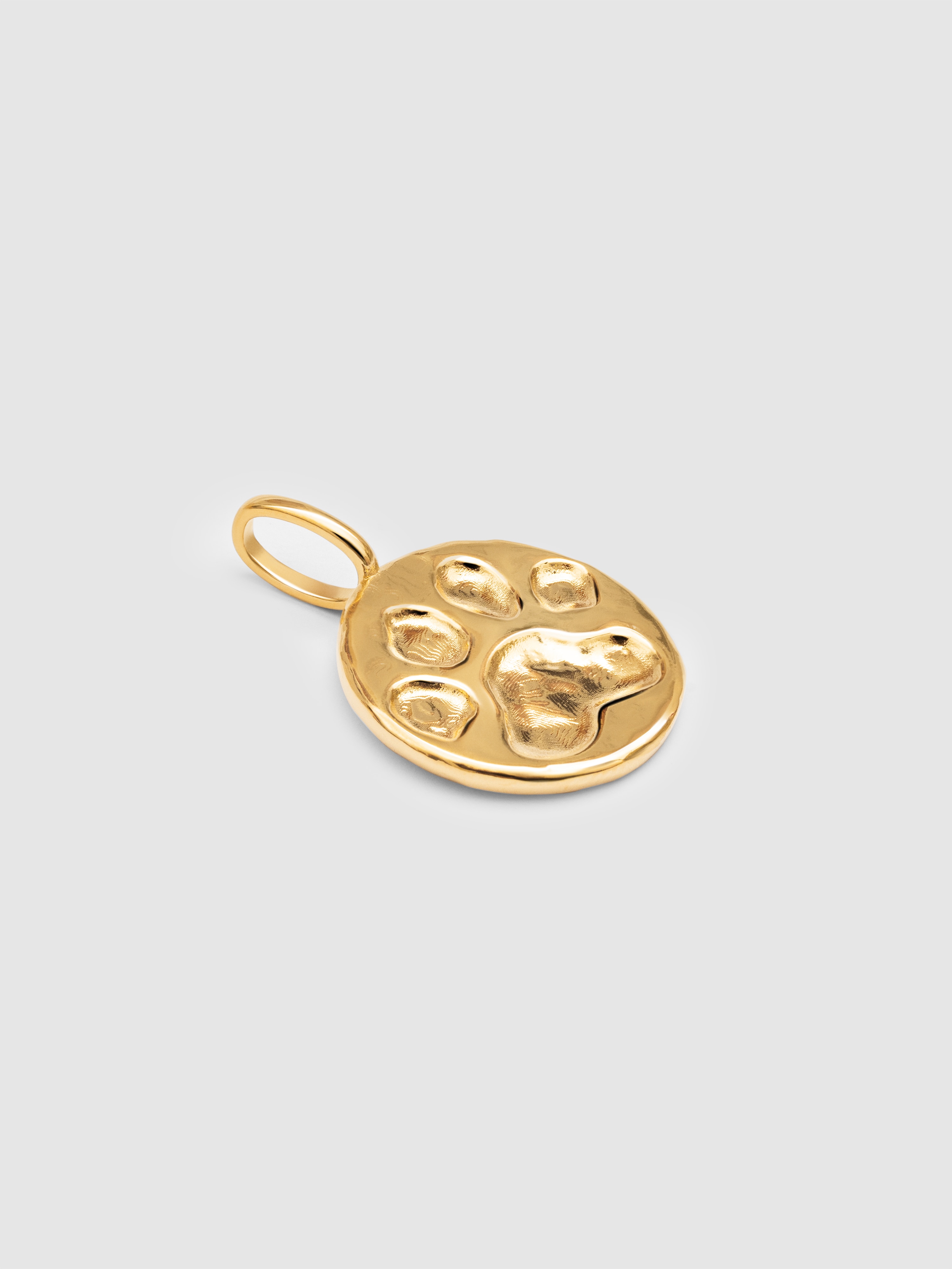 Charm Pegada de Liga de Metais Banhada a Ouro Dourado-3