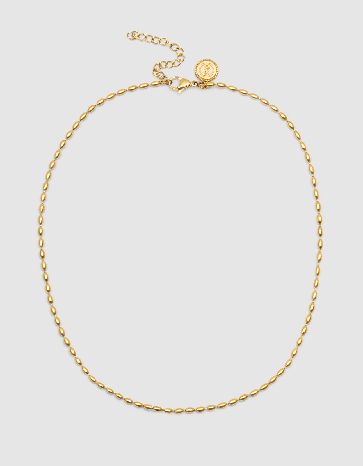 Colar Serpentine de Aço Banhado a Ouro Dourado-4