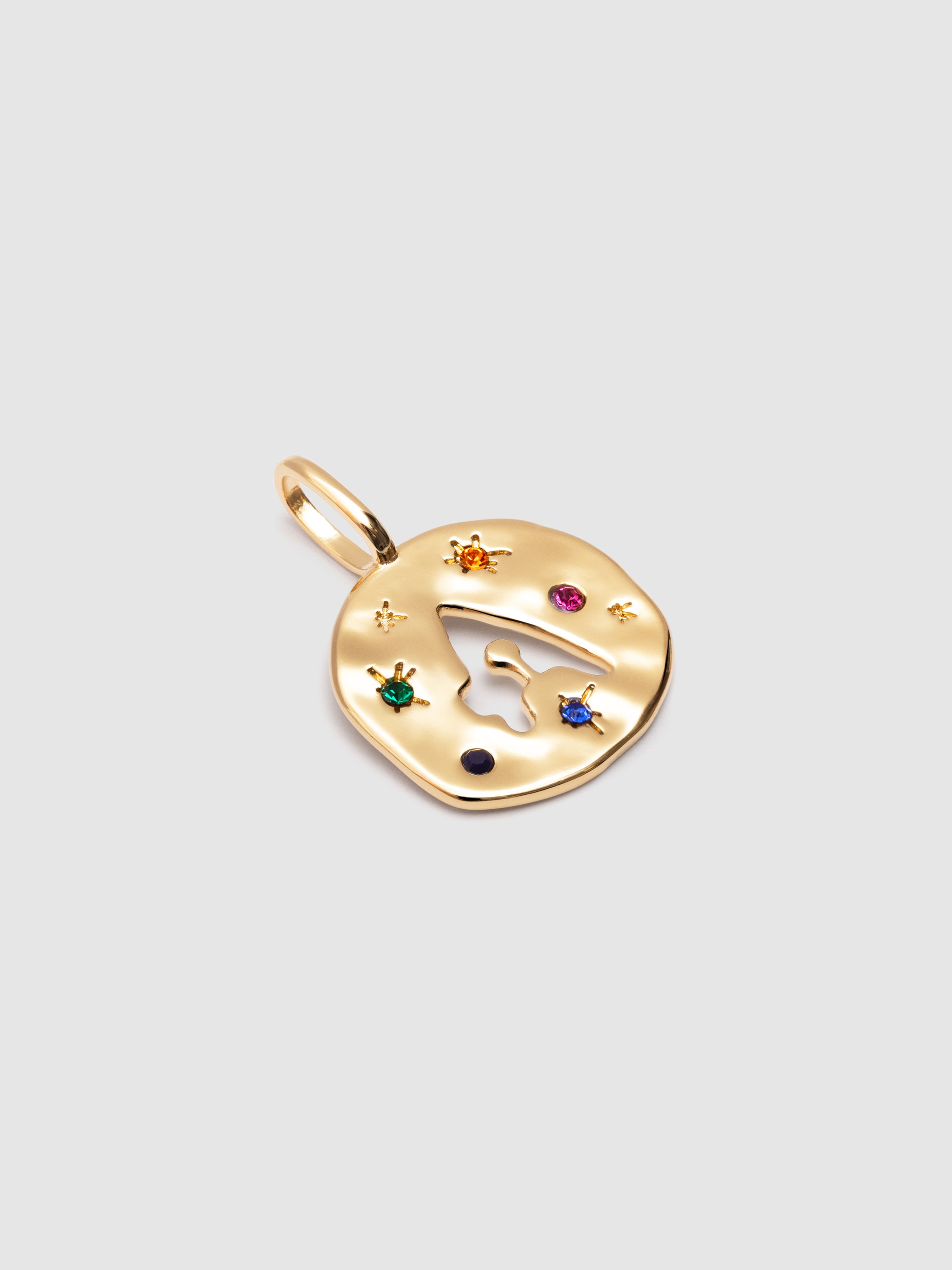 Charm Personalizado Organic Colors Letter de Liga de Metais Banhado em Ouro Letra R Multicolor-4