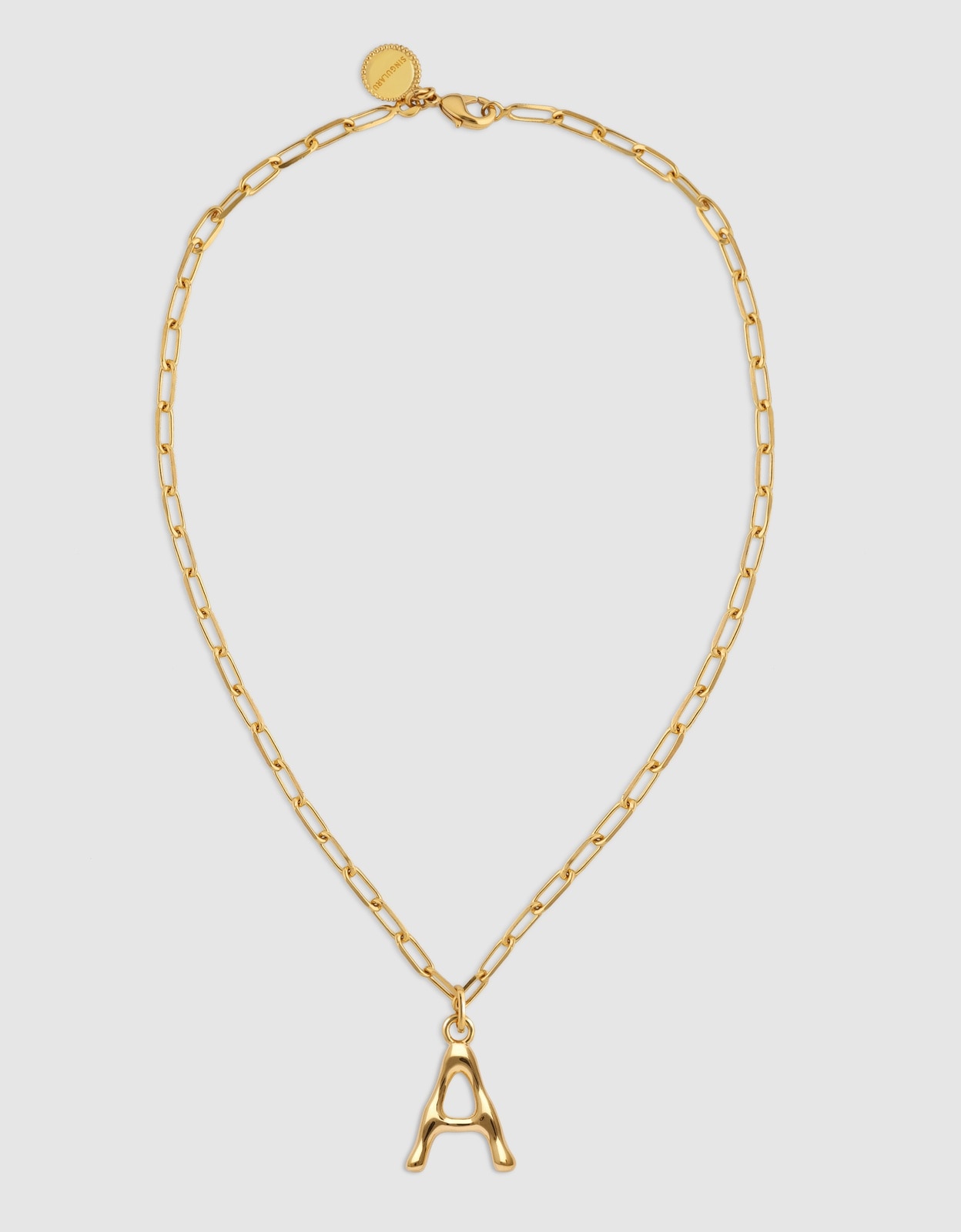 Colar Personalizado Chic Letter Xl de Aço Banhado em Ouro - a Dourado-4