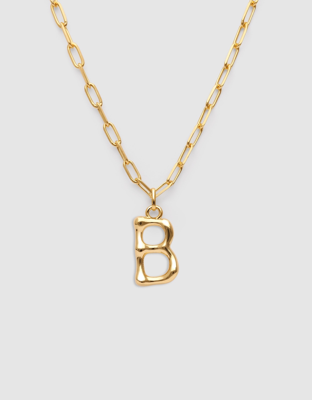 Imagem 0 de Colar Personalizado Chic Letter Xl de Aço Banhado em Ouro - B