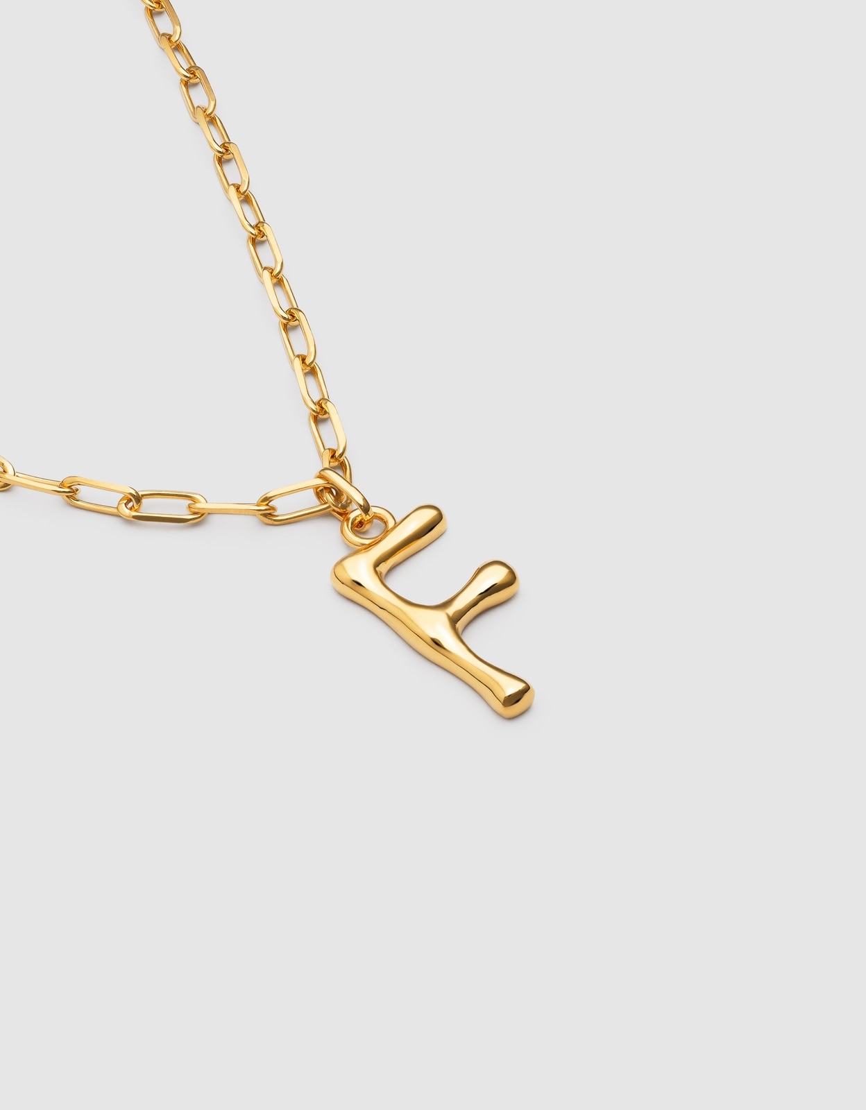 Colar Personalizado Chic Letter Xl de Aço Banhado em Ouro - F Dourado-3