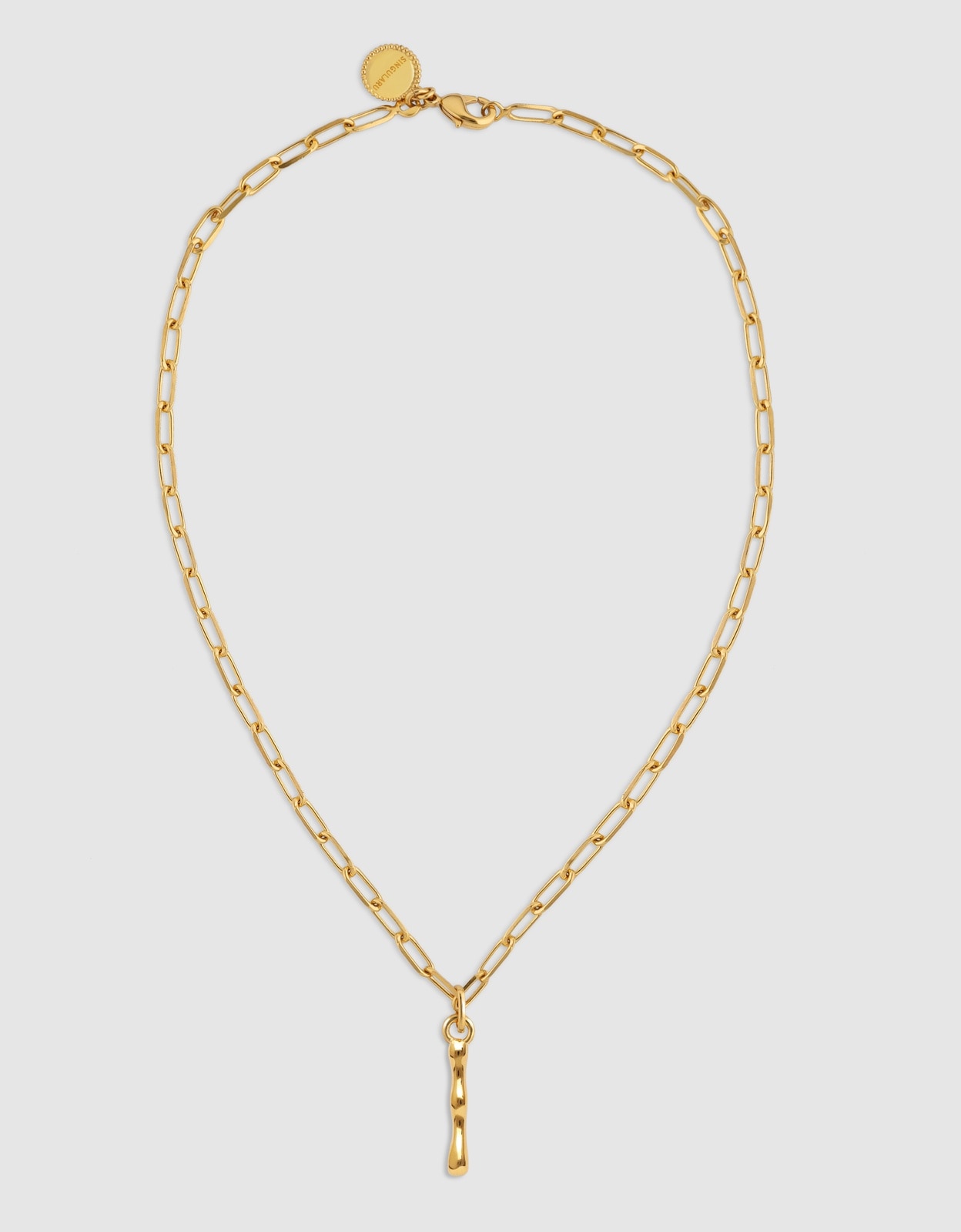 Colar Personalizado Chic Letter Xl de Aço Banhado em Ouro - I Dourado-4