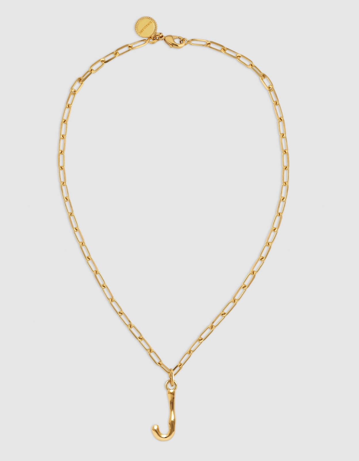 Colar Personalizado Chic Letter Xl de Aço Banhado em Ouro - J Dourado-4