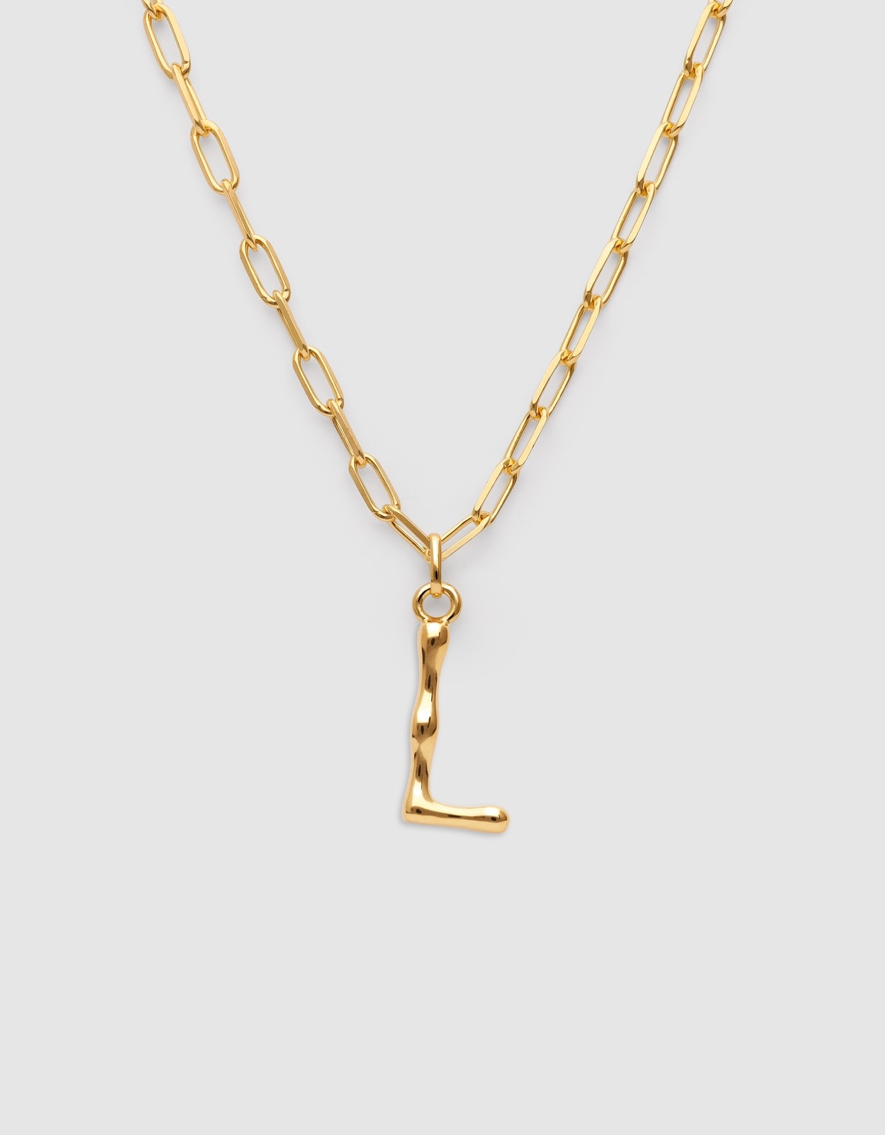 Colar Personalizado Chic Letter Xl de Aço Banhado em Ouro - L Dourado-1