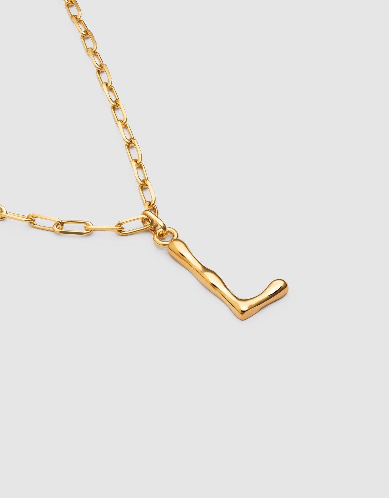 Colar Personalizado Chic Letter Xl de Aço Banhado em Ouro - L Dourado-3