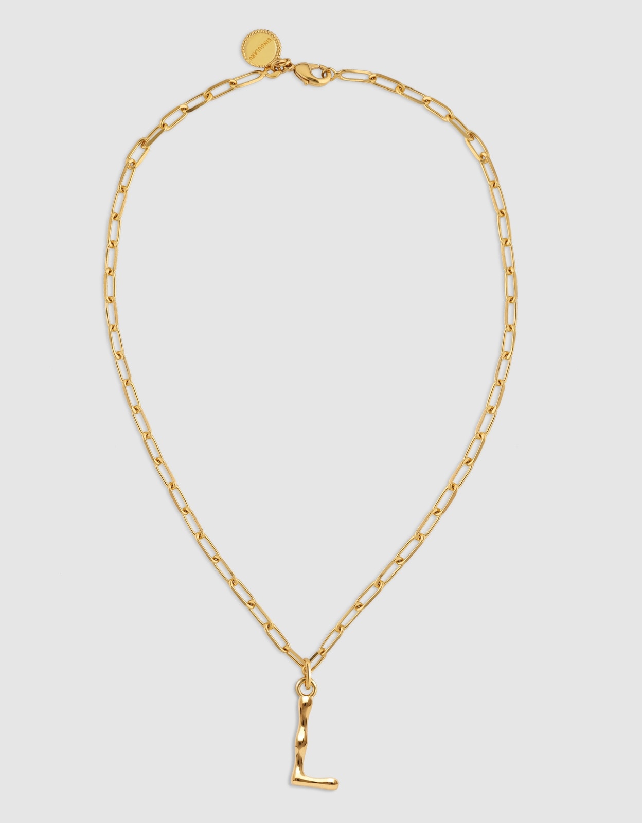 Colar Personalizado Chic Letter Xl de Aço Banhado em Ouro - L Dourado-4