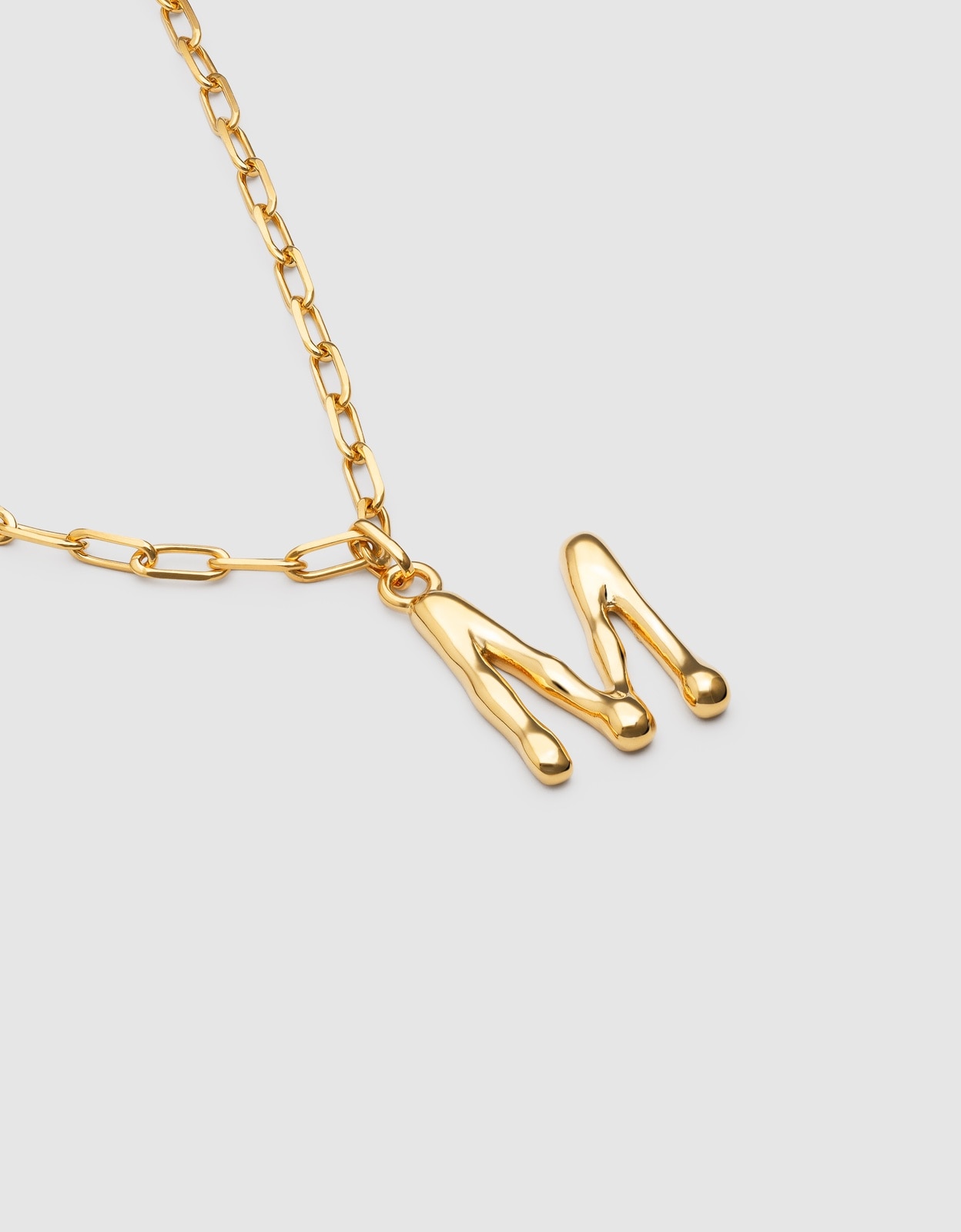 Colar Personalizado Chic Letter Xl de Aço Banhado em Ouro - M Dourado-3