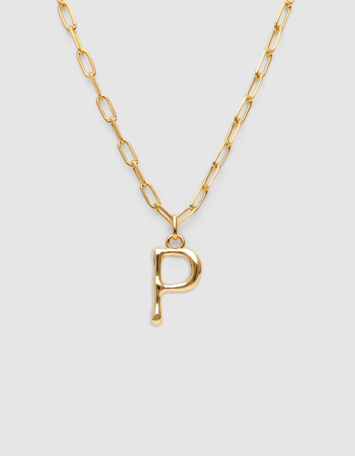 Colar Personalizado Chic Letter Xl de Aço Banhado em Ouro - P Dourado-1