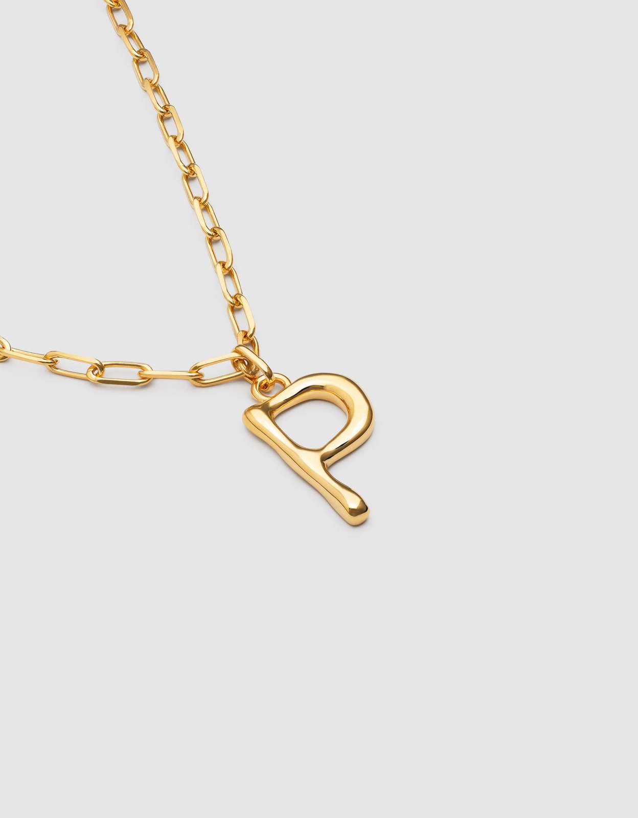 Colar Personalizado Chic Letter Xl de Aço Banhado em Ouro - P Dourado-3