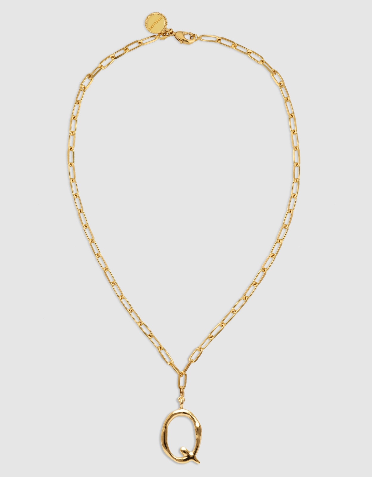 Colar Personalizado Chic Letter Xl de Aço Banhado em Ouro - Q Dourado-4