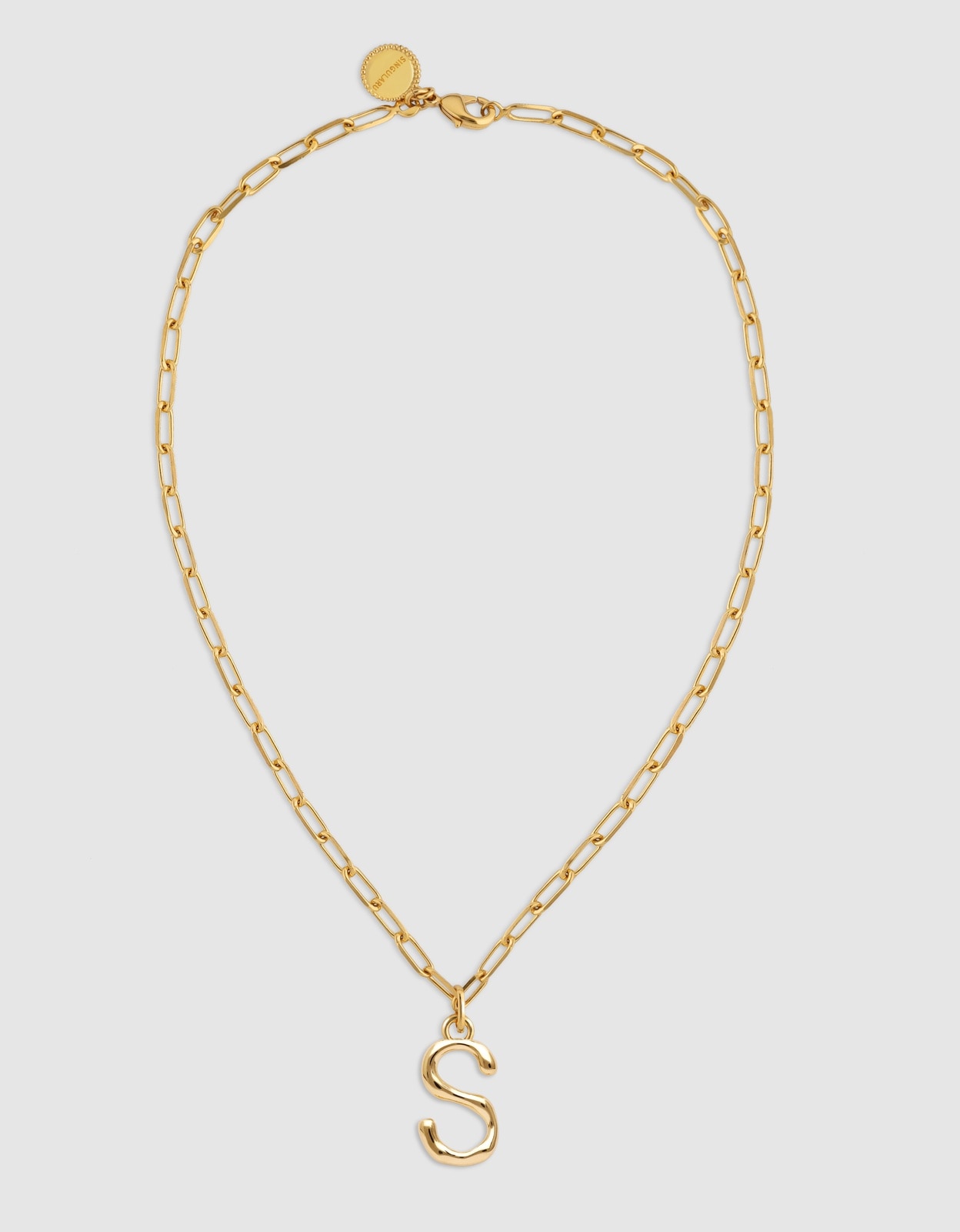 Colar Personalizado Chic Letter Xl de Aço Banhado em Ouro - S Dourado-4