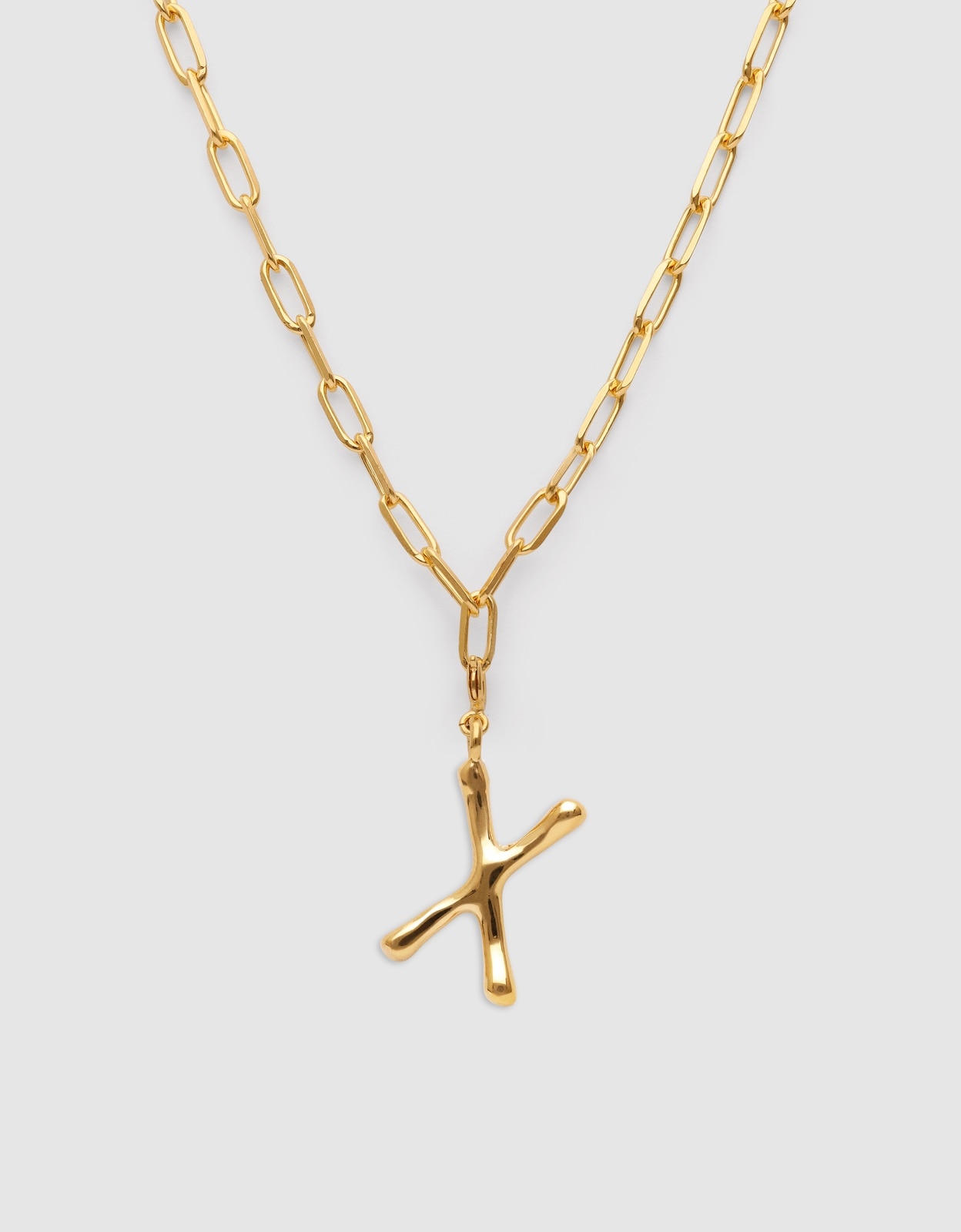 Colar Personalizado Chic Letter Xl de Aço Banhado em Ouro - X Dourado-1