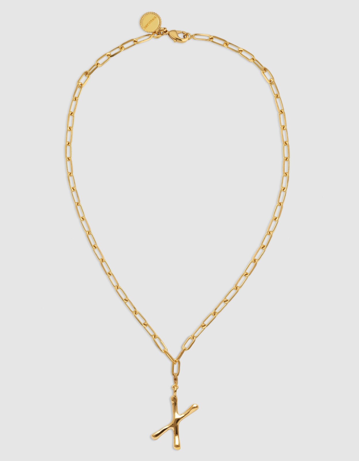 Colar Personalizado Chic Letter Xl de Aço Banhado em Ouro - X Dourado-2