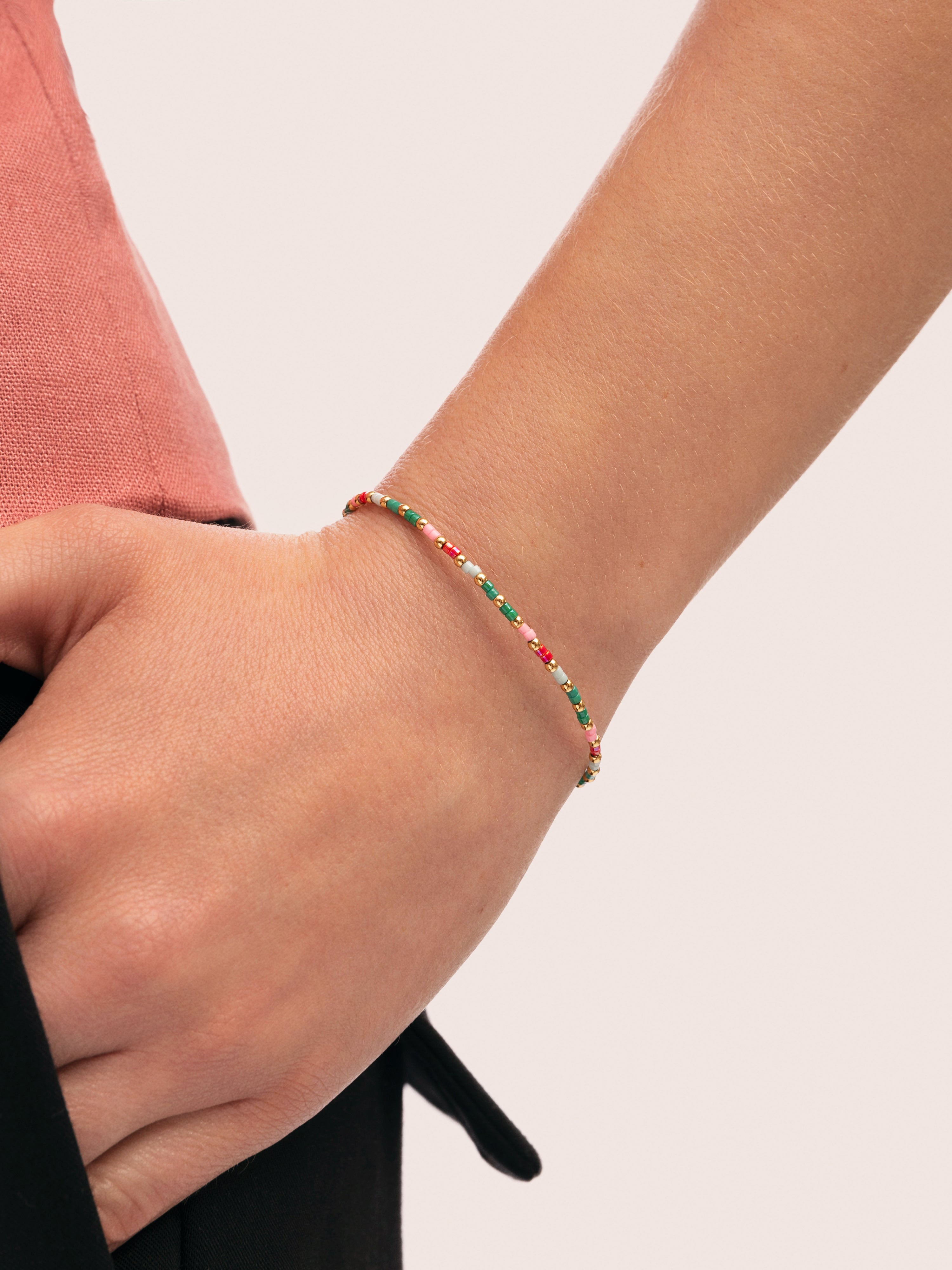 Pulseira de Corrente Vidal Colors de Aço Banhado a Ouro Multicolor-2