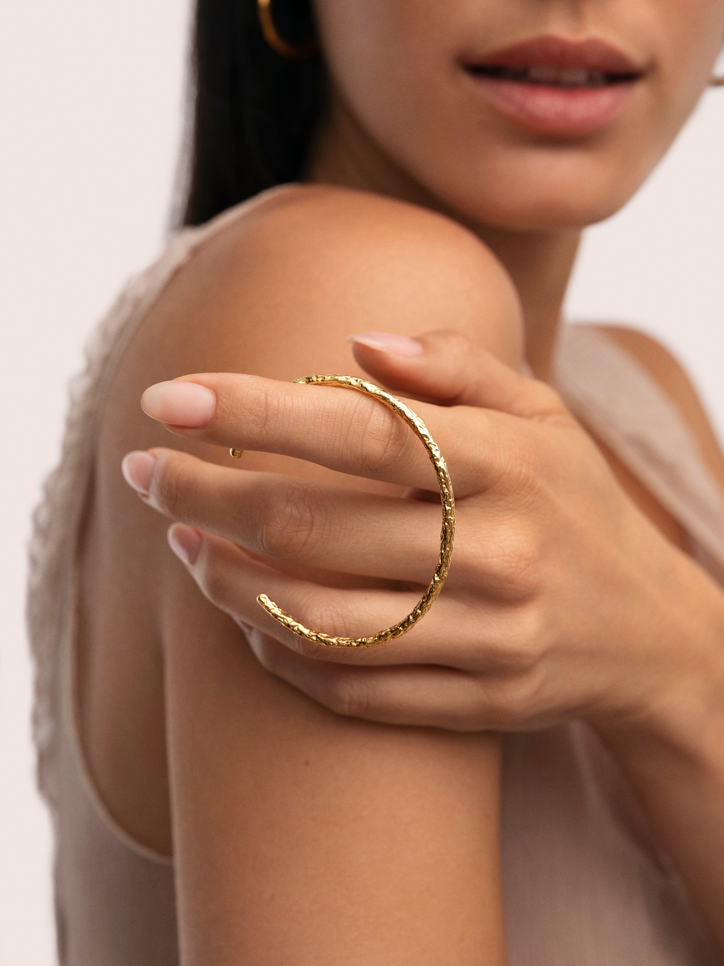 Pulseira Organic River de Aço Banhado a Ouro Dourado-5