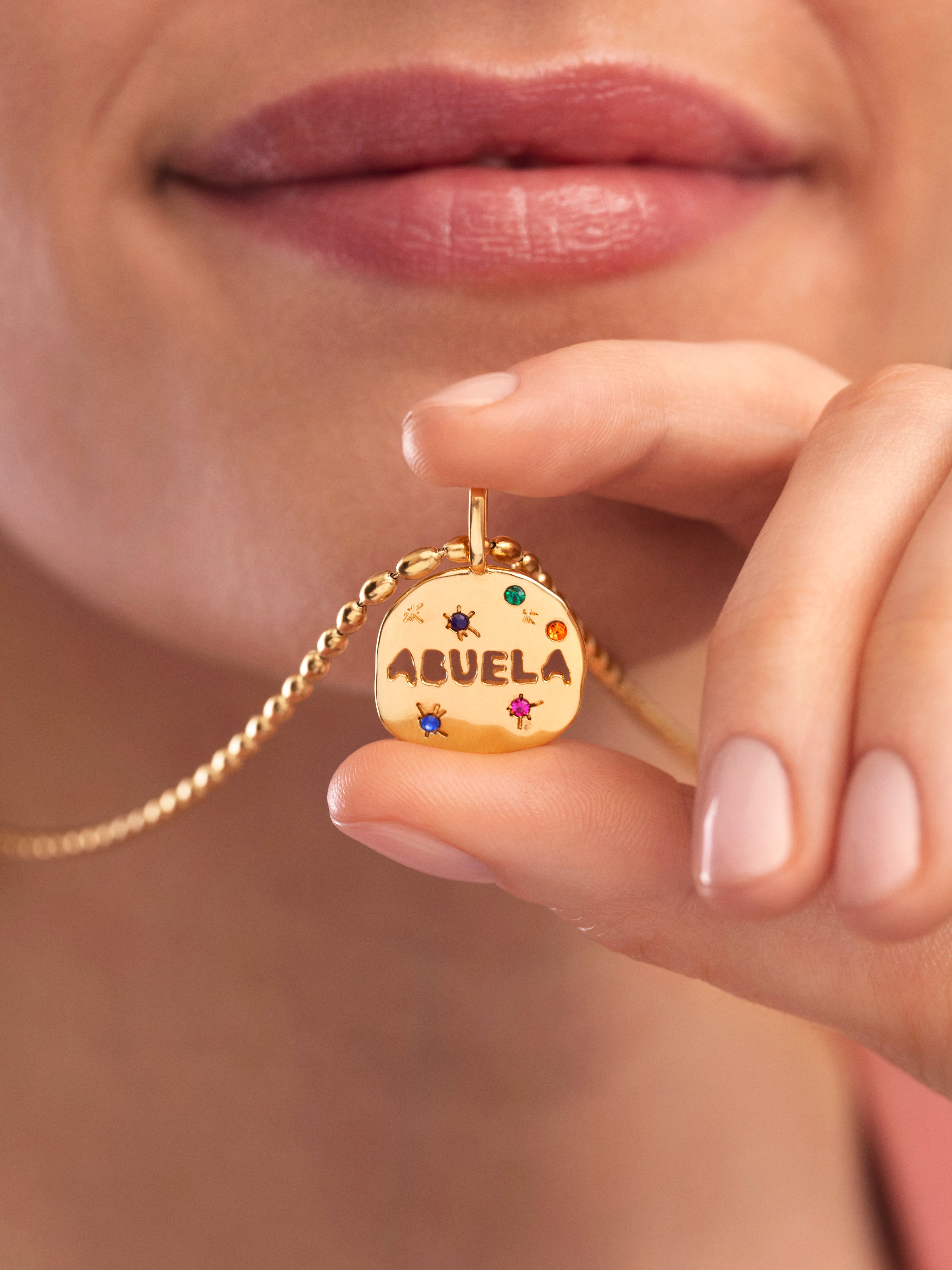Charm Avó de Liga de Metais Banhado a Ouro Ouro-5