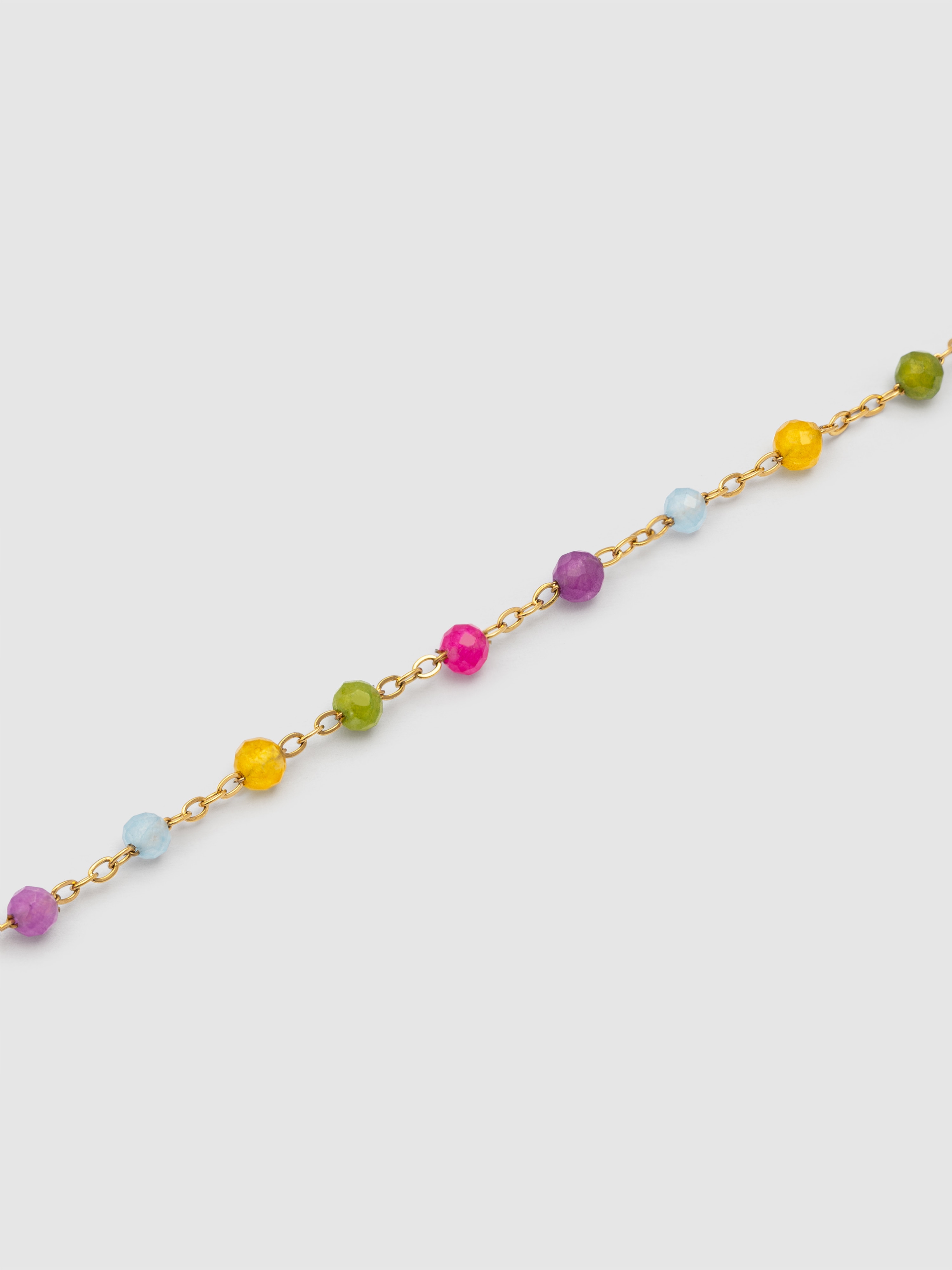 Colar Stella Color de Aço Banhado a Ouro Multicolor-3