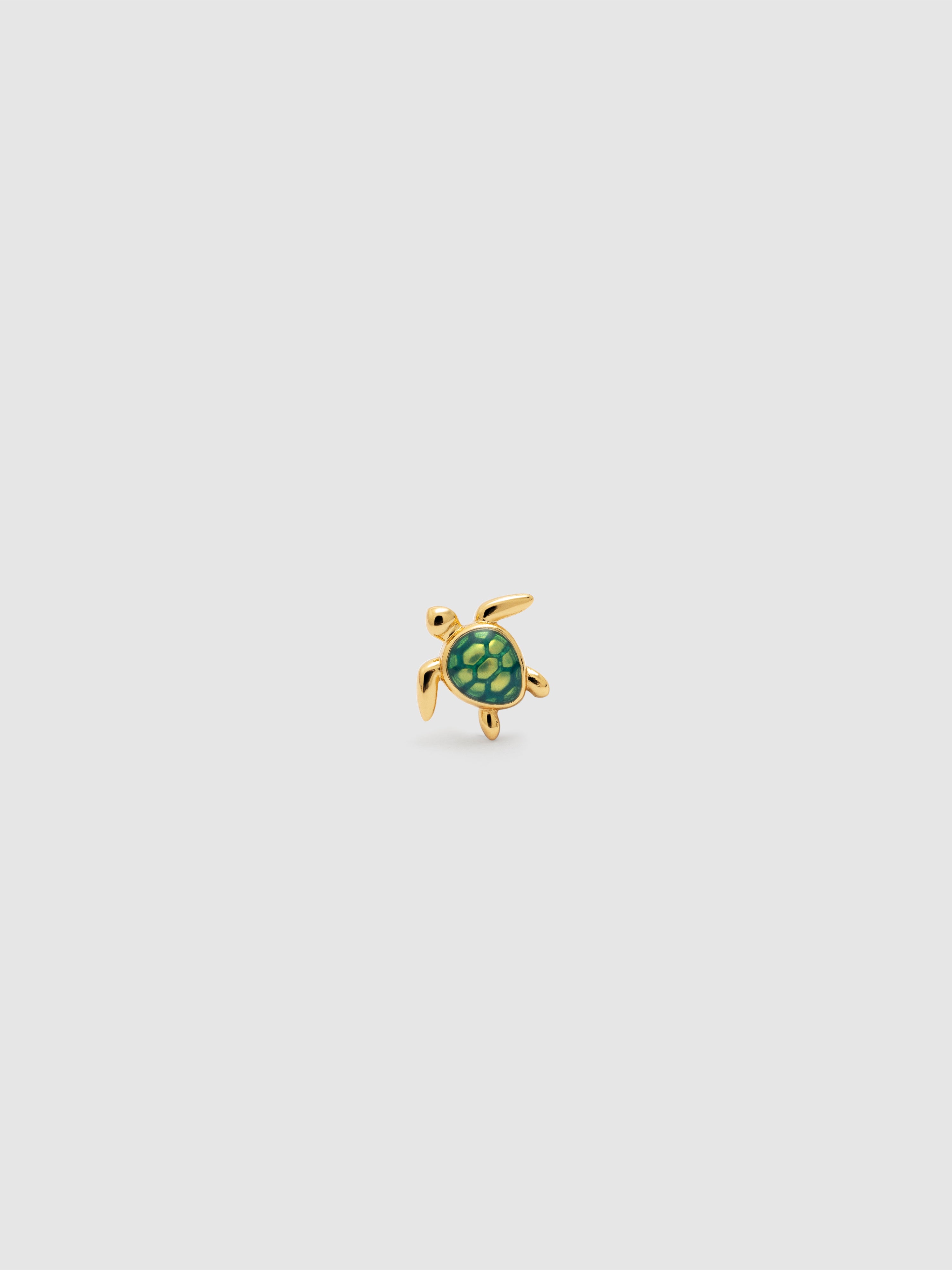 Imagem 0 de Brinco Individual Tartaruga de Liga de Metais Banhado a Ouro