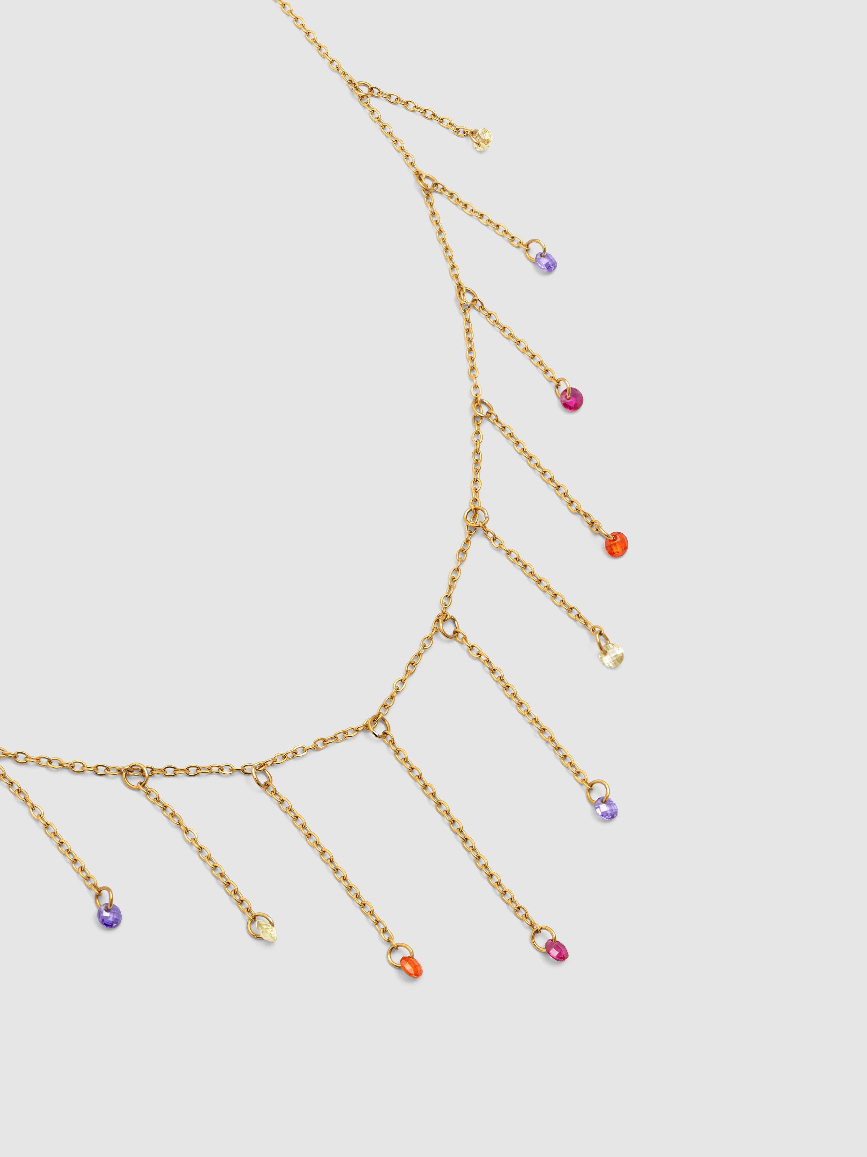 Colar Clea Colors de Aço Banhado a Ouro Multicolor-4