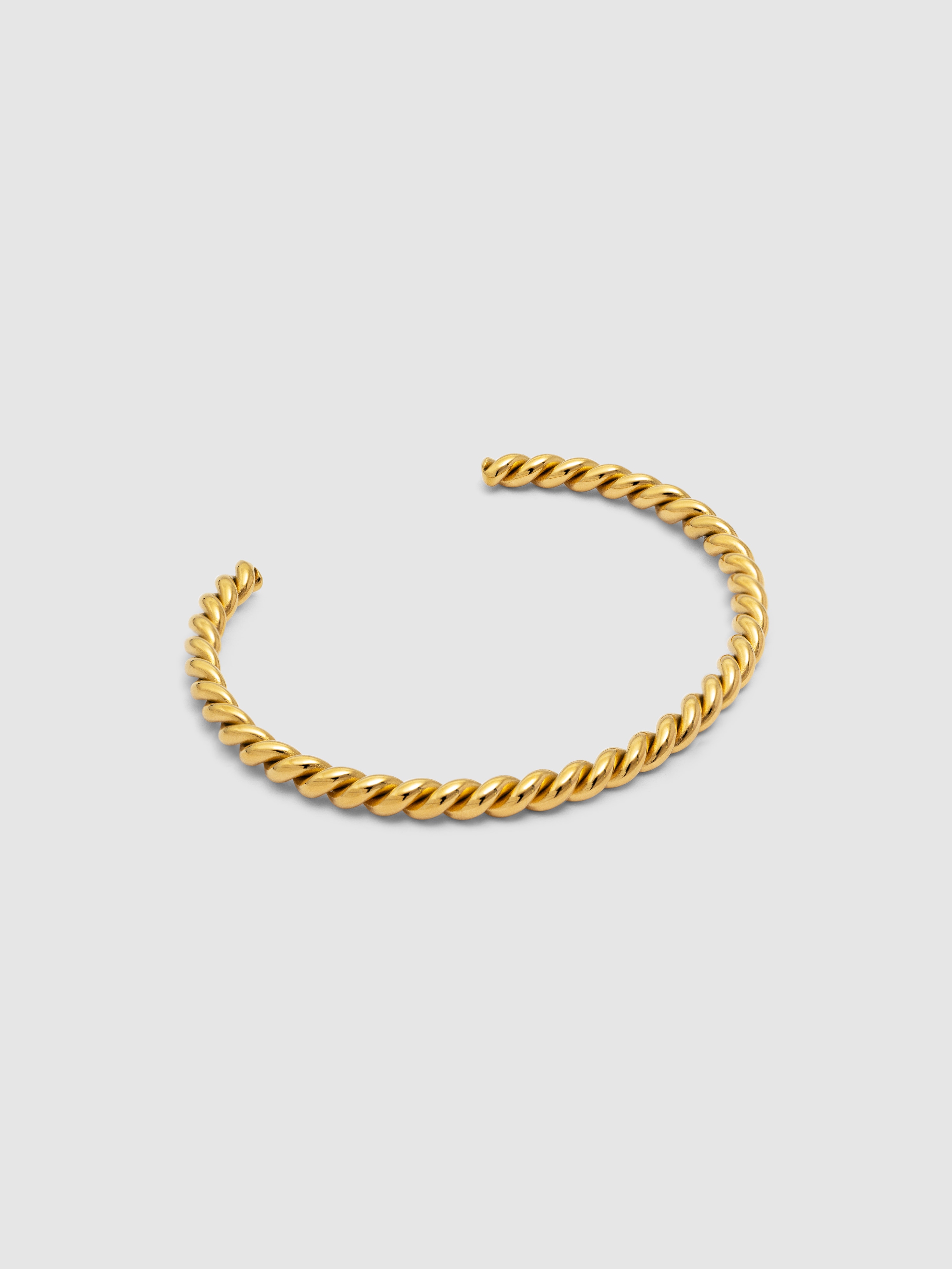 Imagem 0 de Pulseira Tressia de Aço Banhado a Ouro