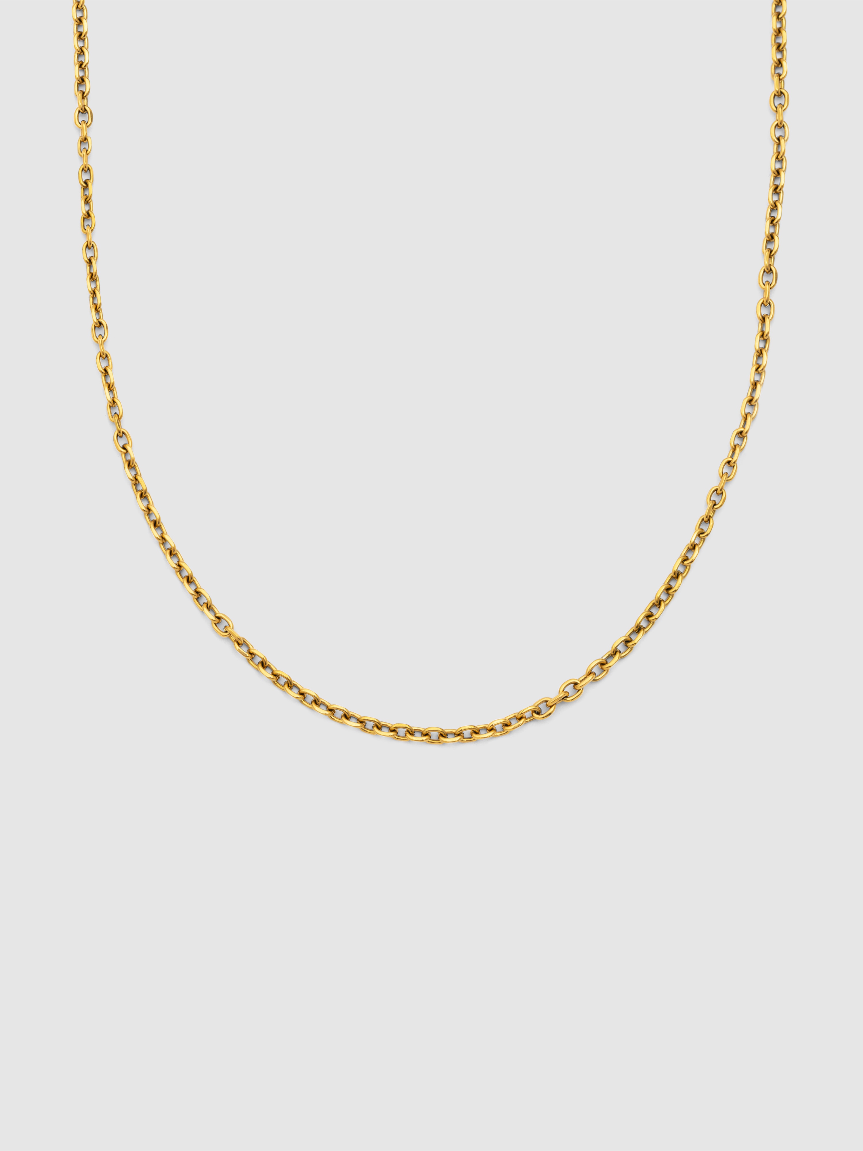 Colar Orla Rope de Aço Banhado em Ouro Dourado-1