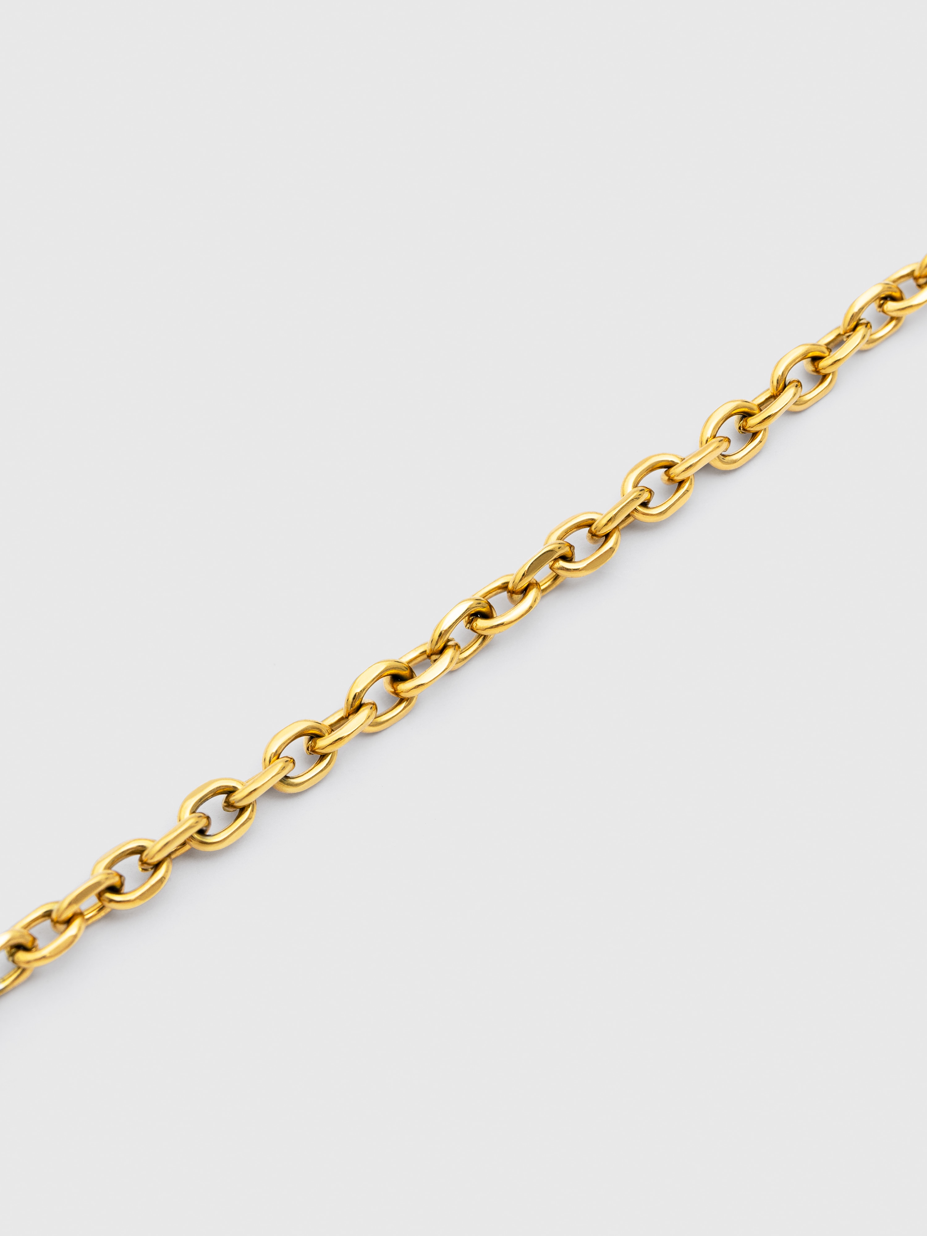 Colar Orla Rope de Aço Banhado em Ouro Dourado-3