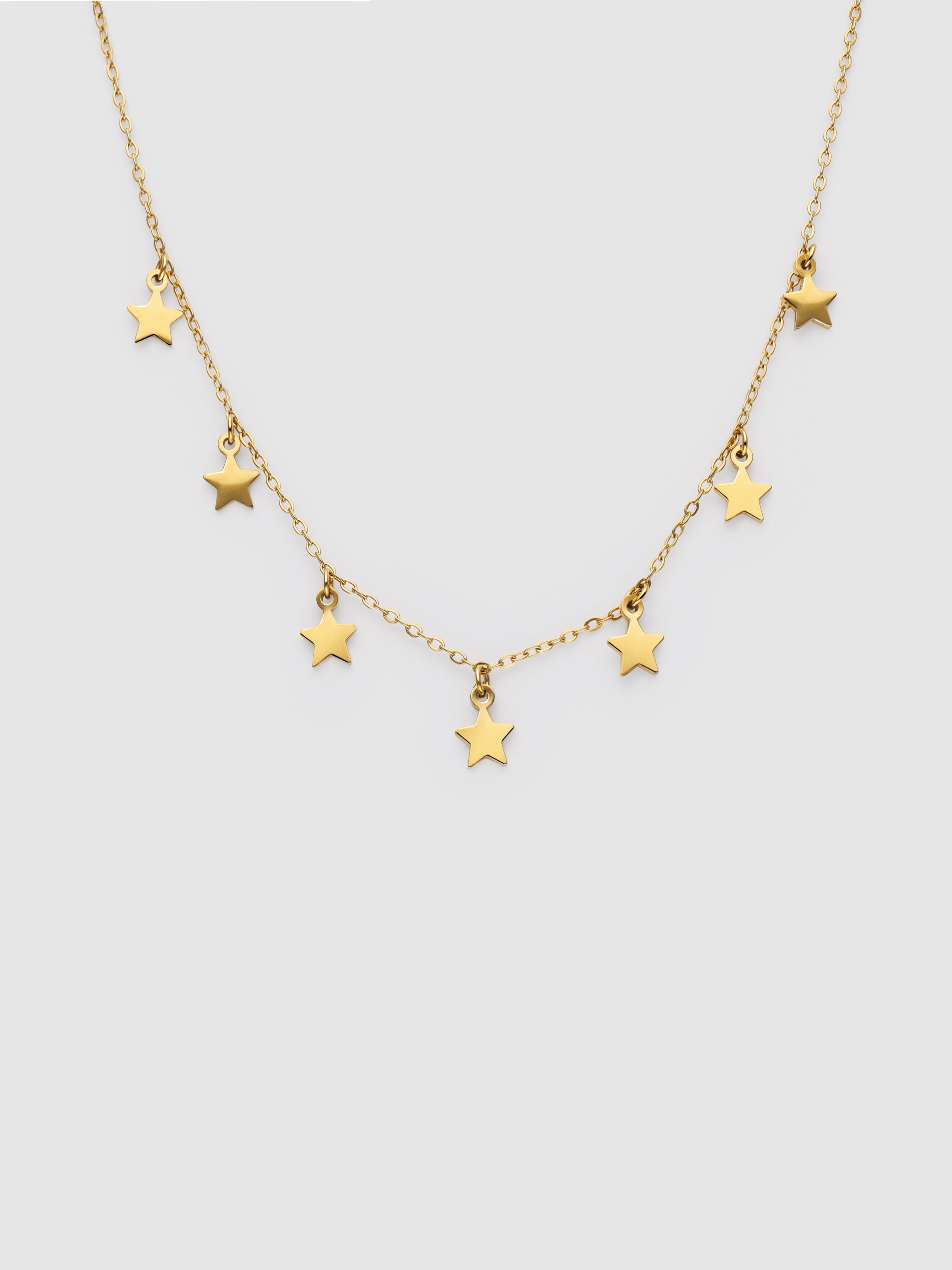 Colar Mini Stars de Aço Banhado em Ouro Dourado-1