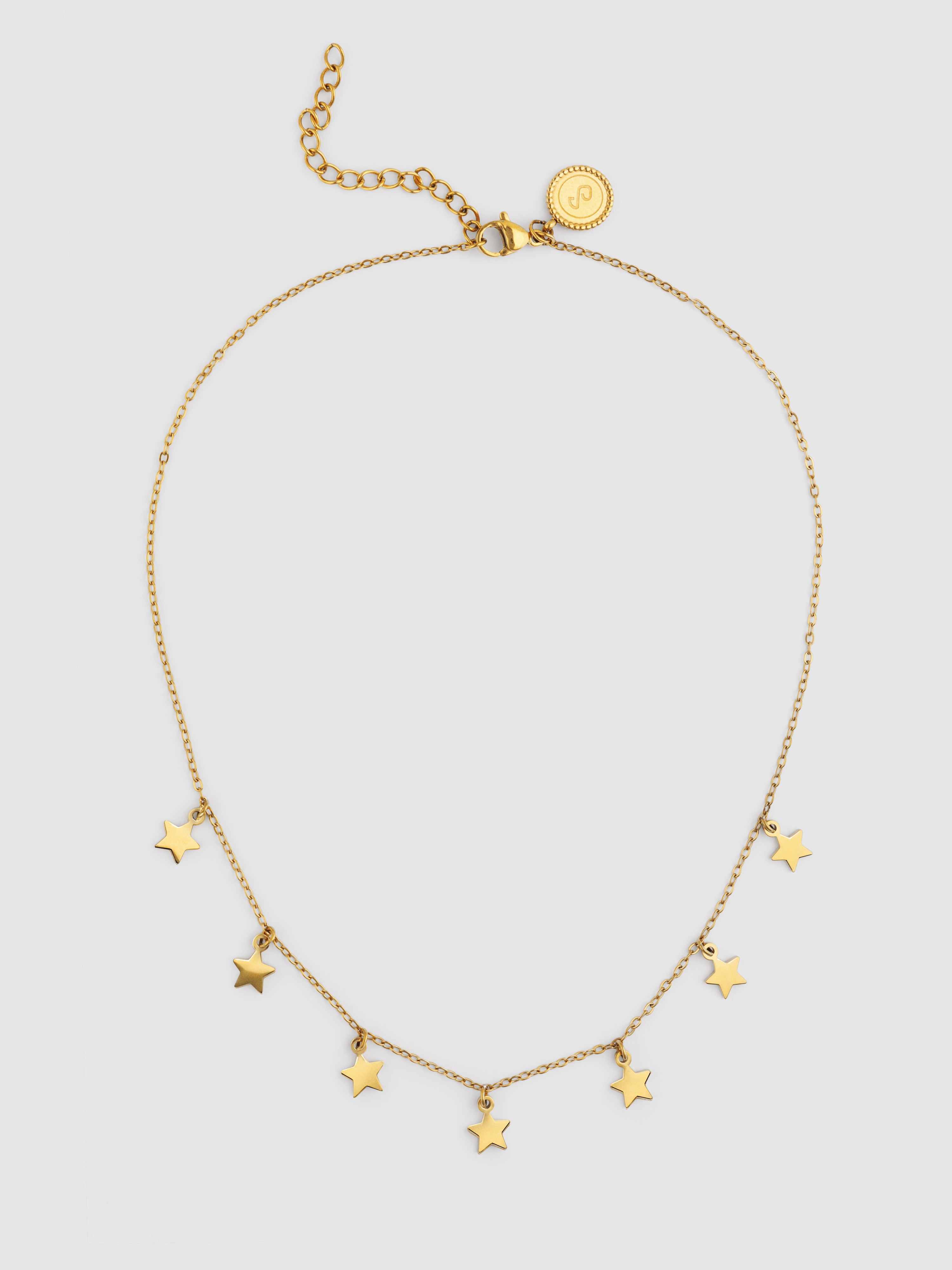 Colar Mini Stars de Aço Banhado em Ouro Dourado-4