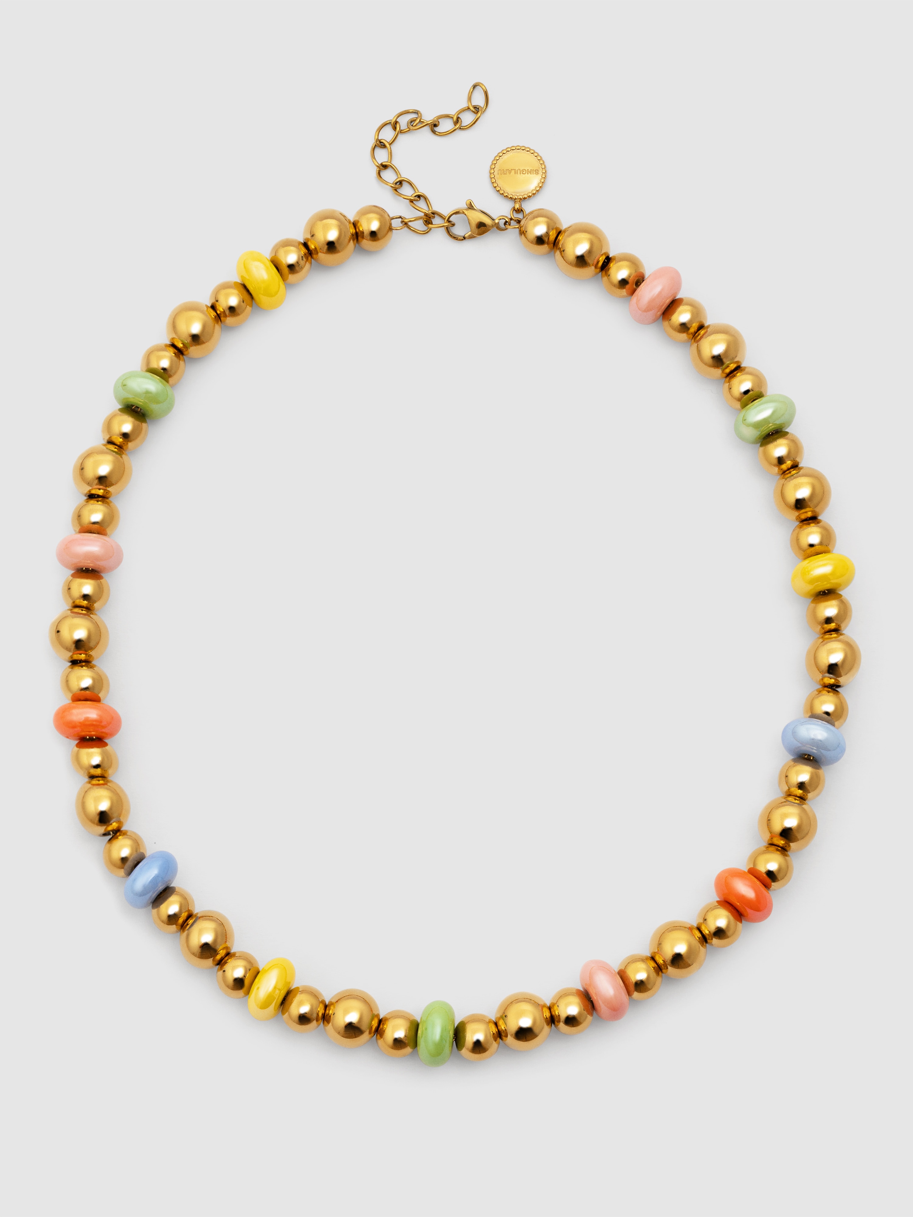 Colar Color Bomb de Aço Banhado a Ouro Multicolor-5