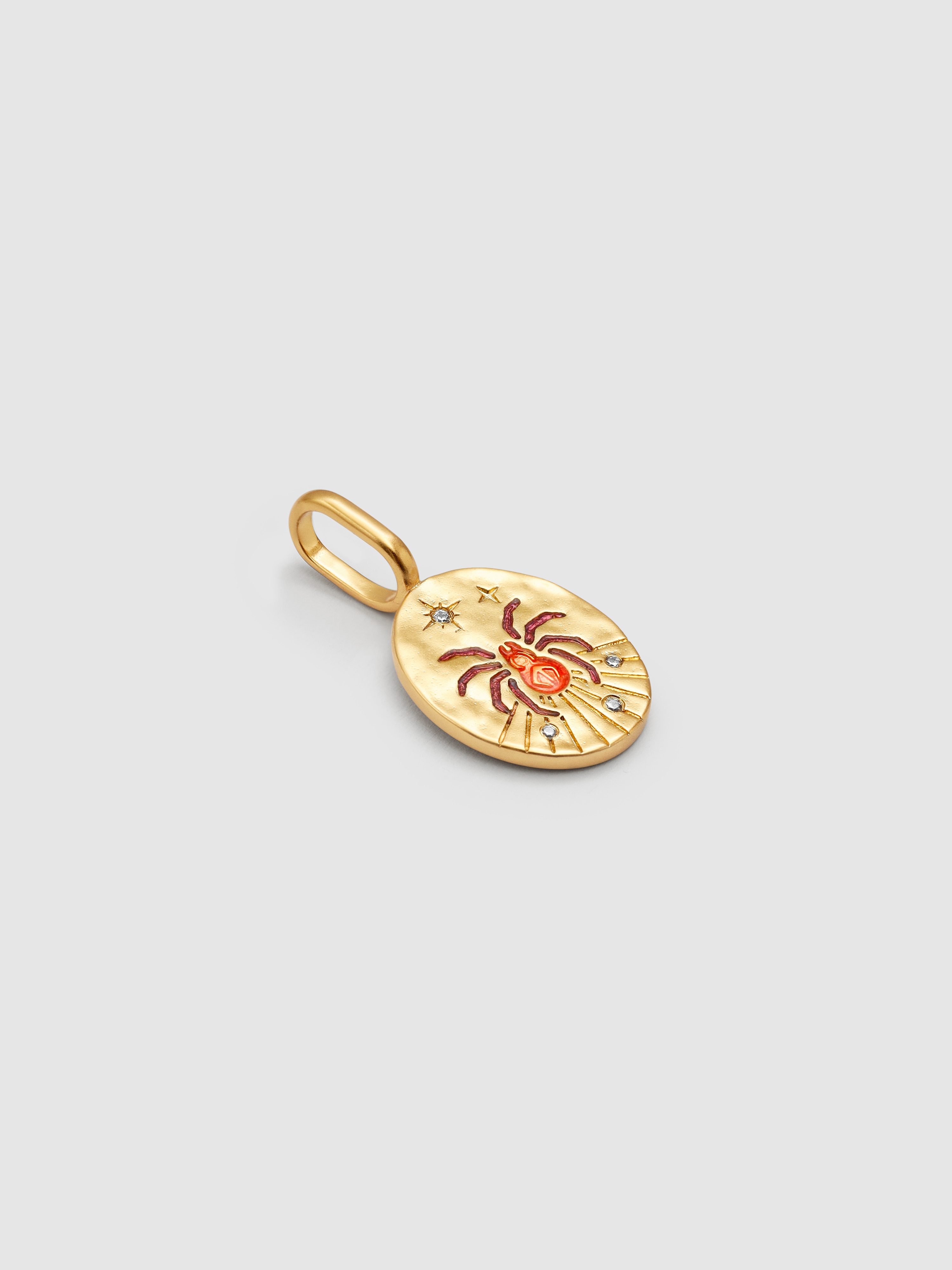 Charm Mystic Aranha de Liga de Metais Banhado a Ouro Ouro-3