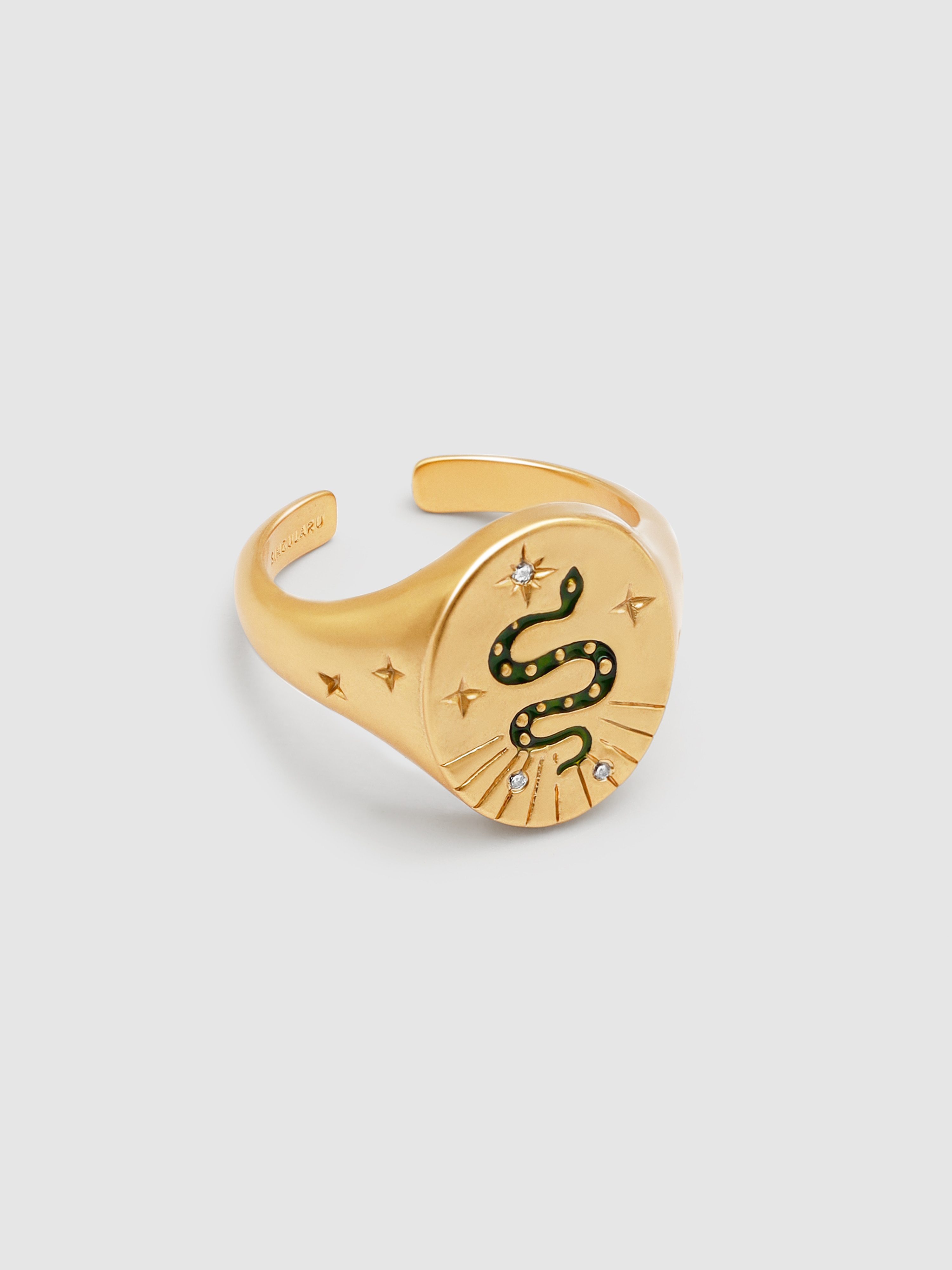 Imagem 0 de Anel Mystic Serpente de Liga de Metais Banhado a Ouro