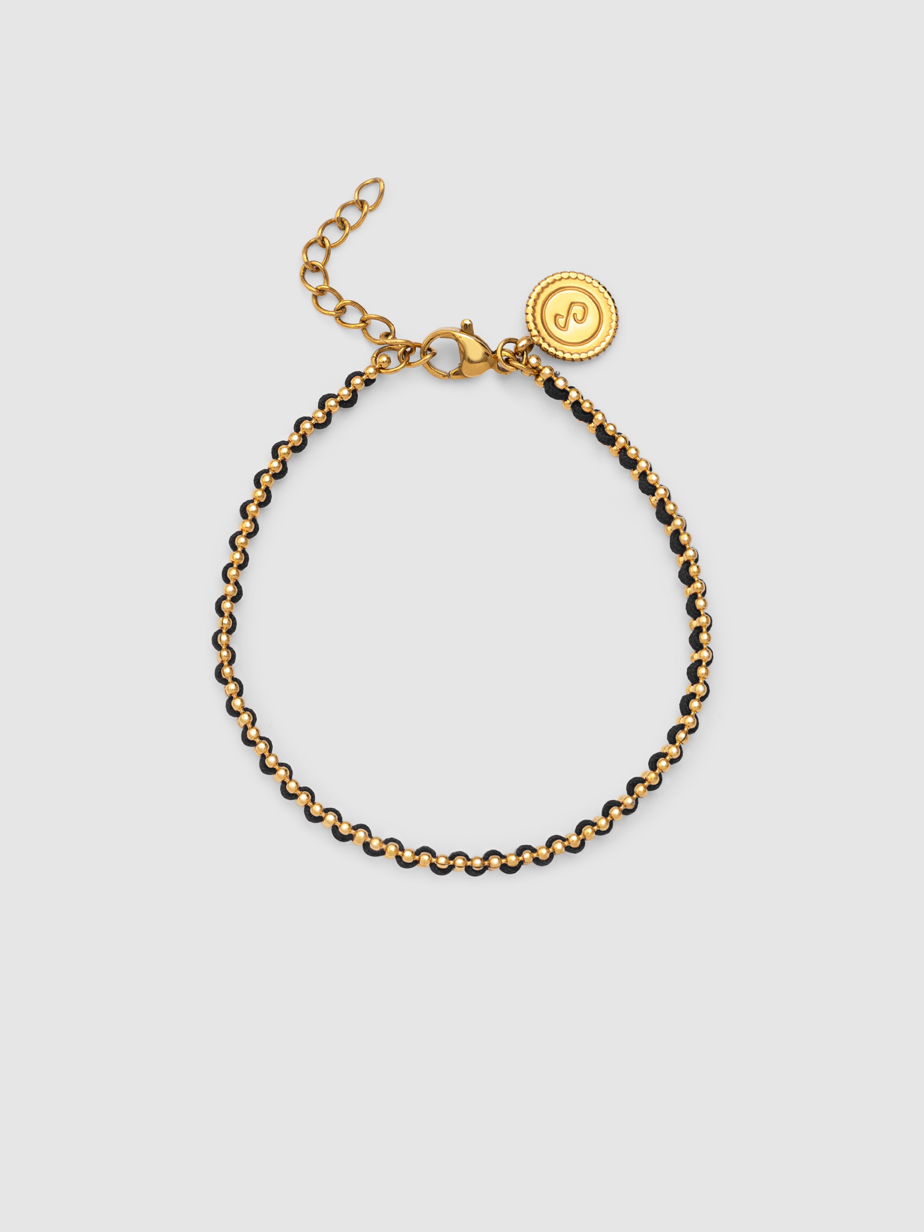 Pulseira de Corrente Morgana Black de Aço Banhado a Ouro Preto-1