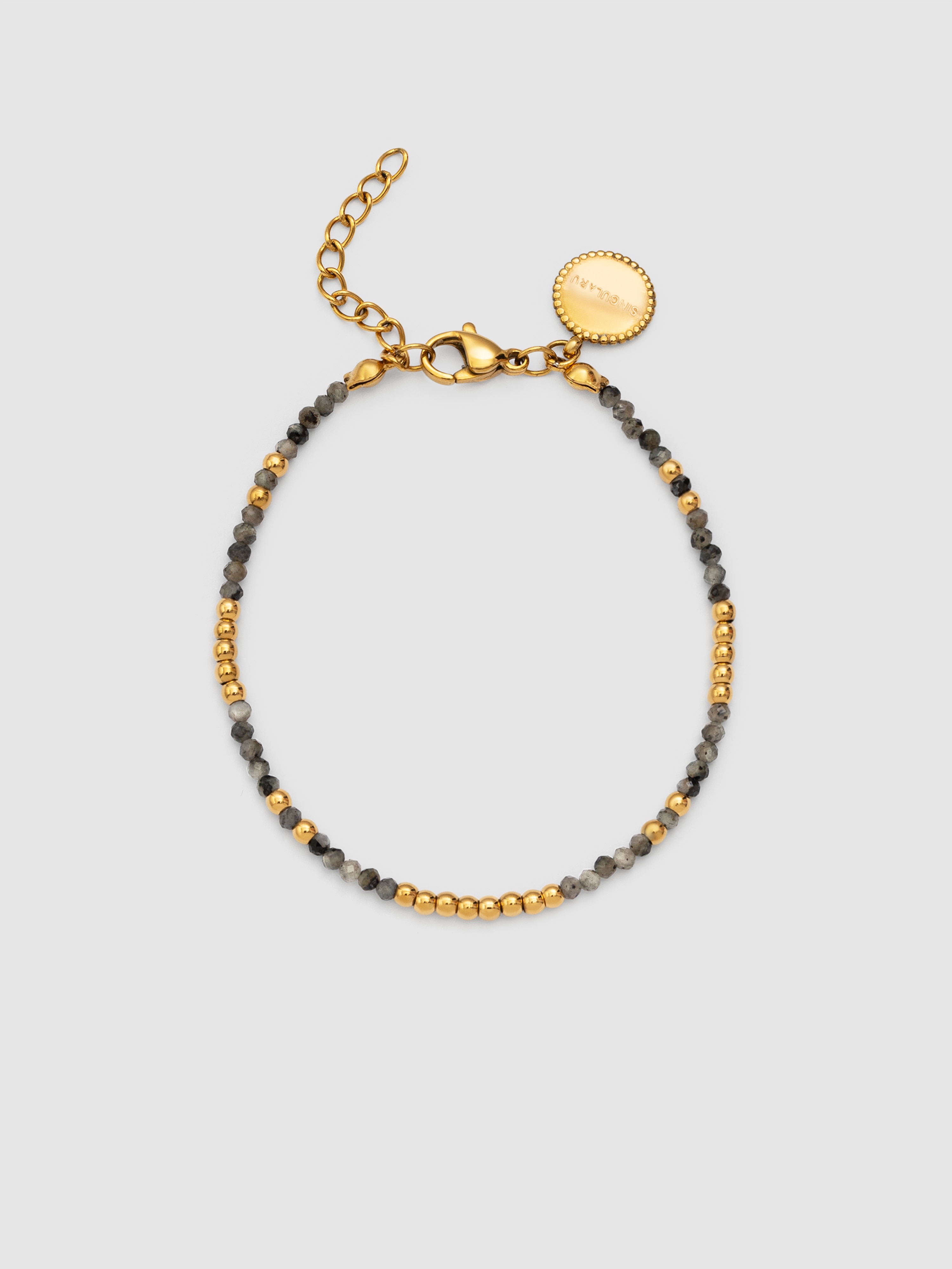 Pulseira de Corrente Noite de Aço Banhado a Ouro Dourado-1