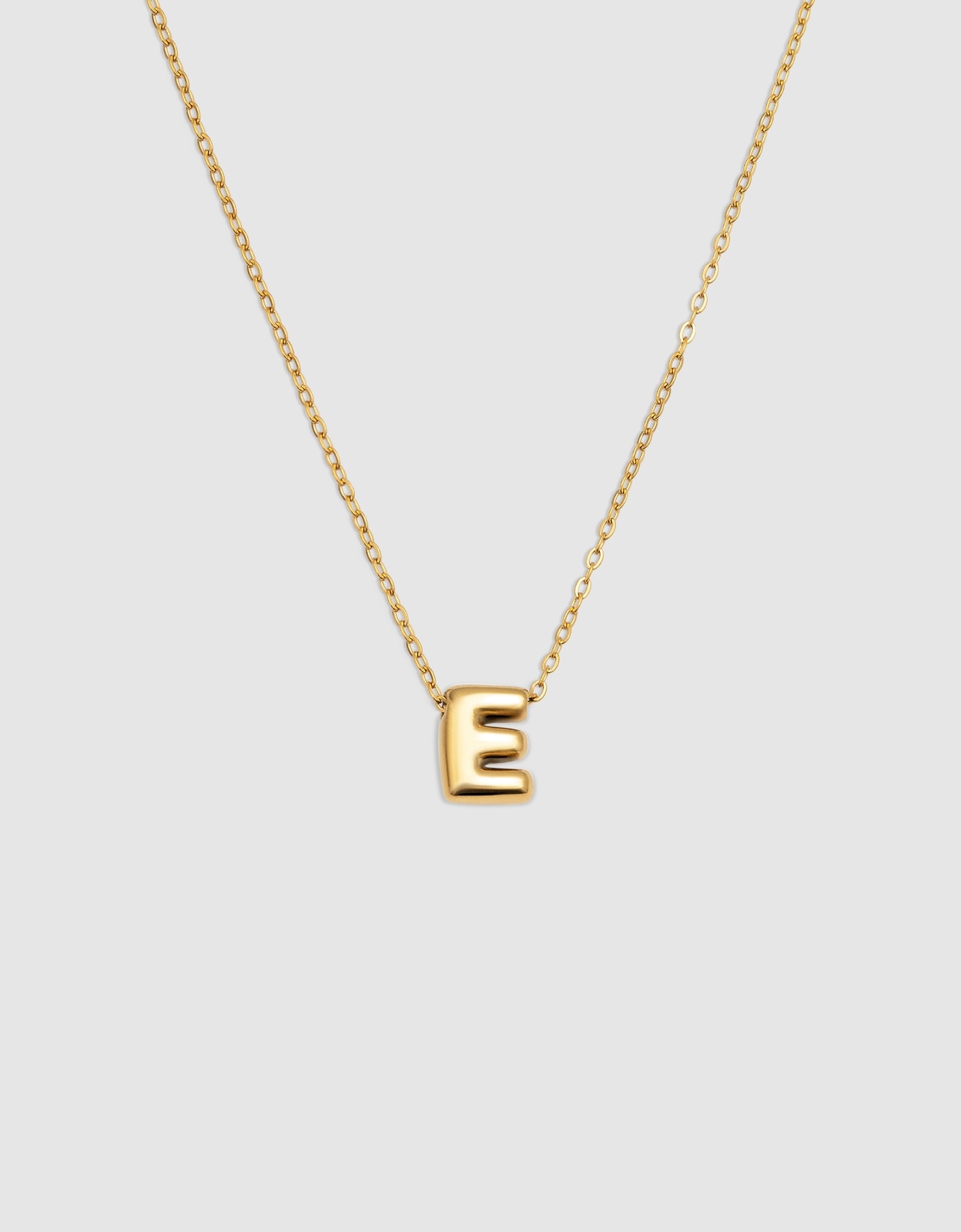 Colar Hailey Letter de Aço Banhado em Ouro - e Dourado-1