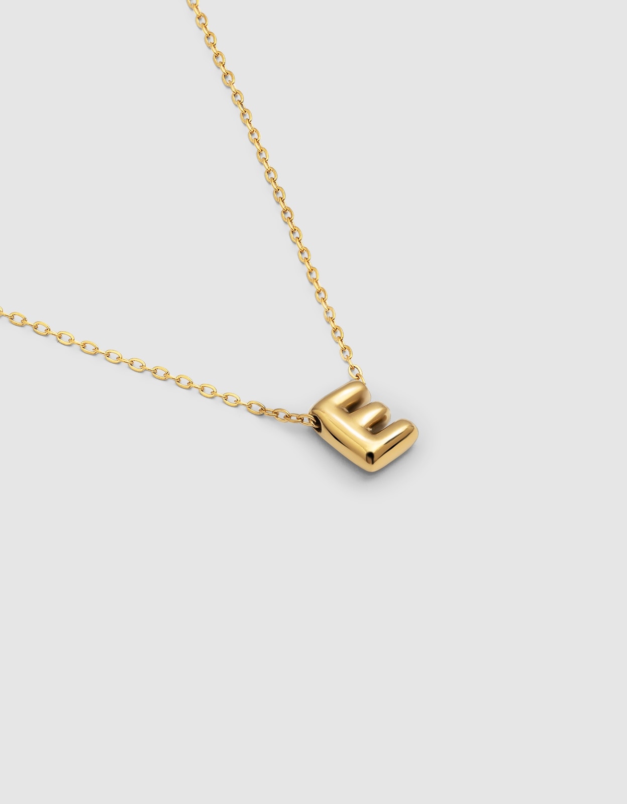 Colar Hailey Letter de Aço Banhado em Ouro - e Dourado-3