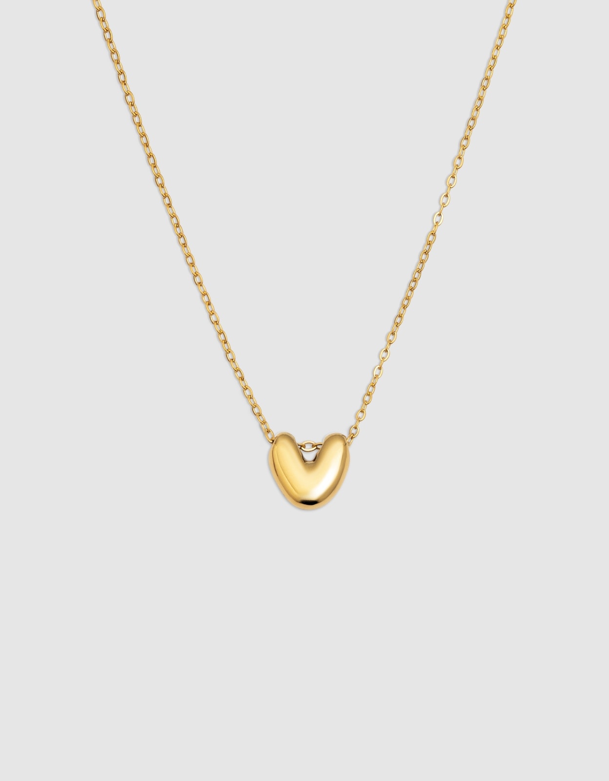 Colar Hailey Letter de Aço Banhado em Ouro - V Dourado-1