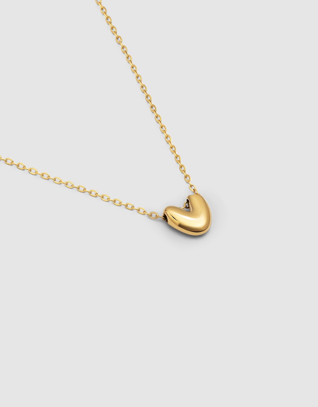 Colar Hailey Letter de Aço Banhado em Ouro - V Dourado-3