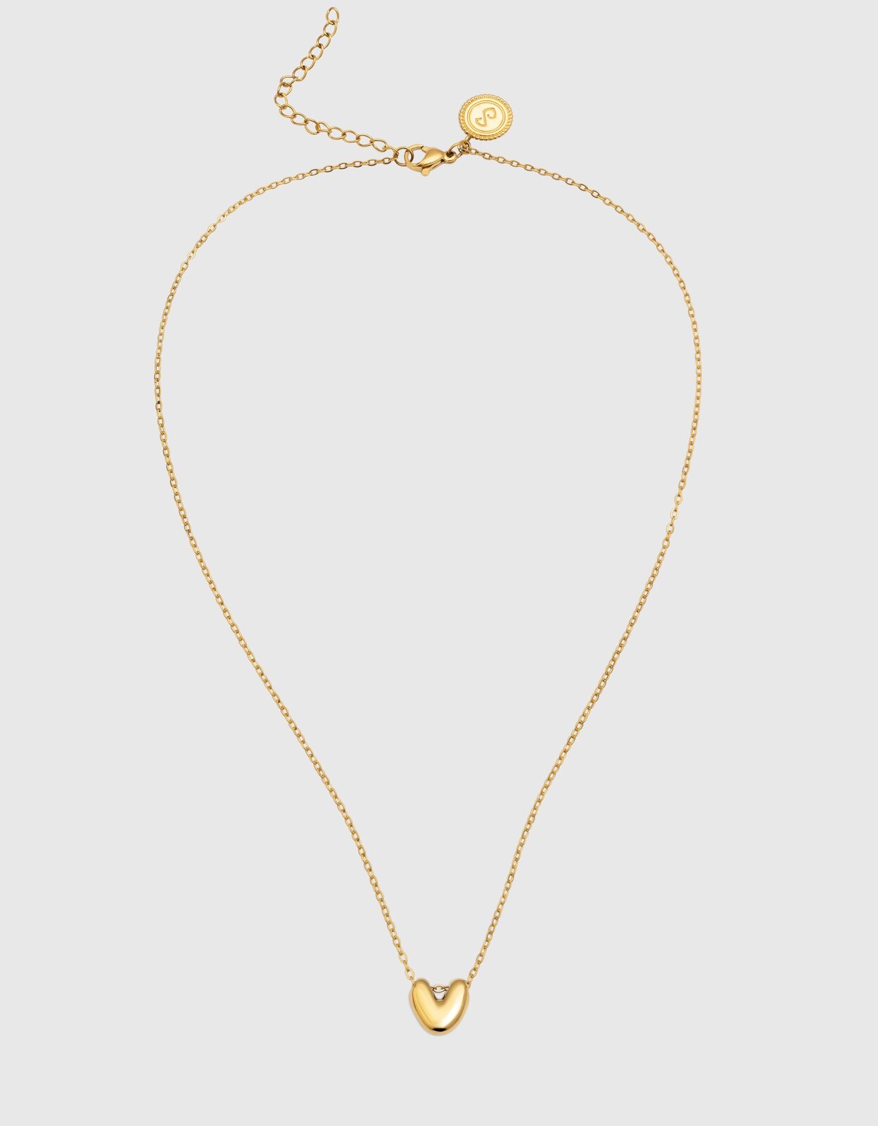Colar Hailey Letter de Aço Banhado em Ouro - V Dourado-4