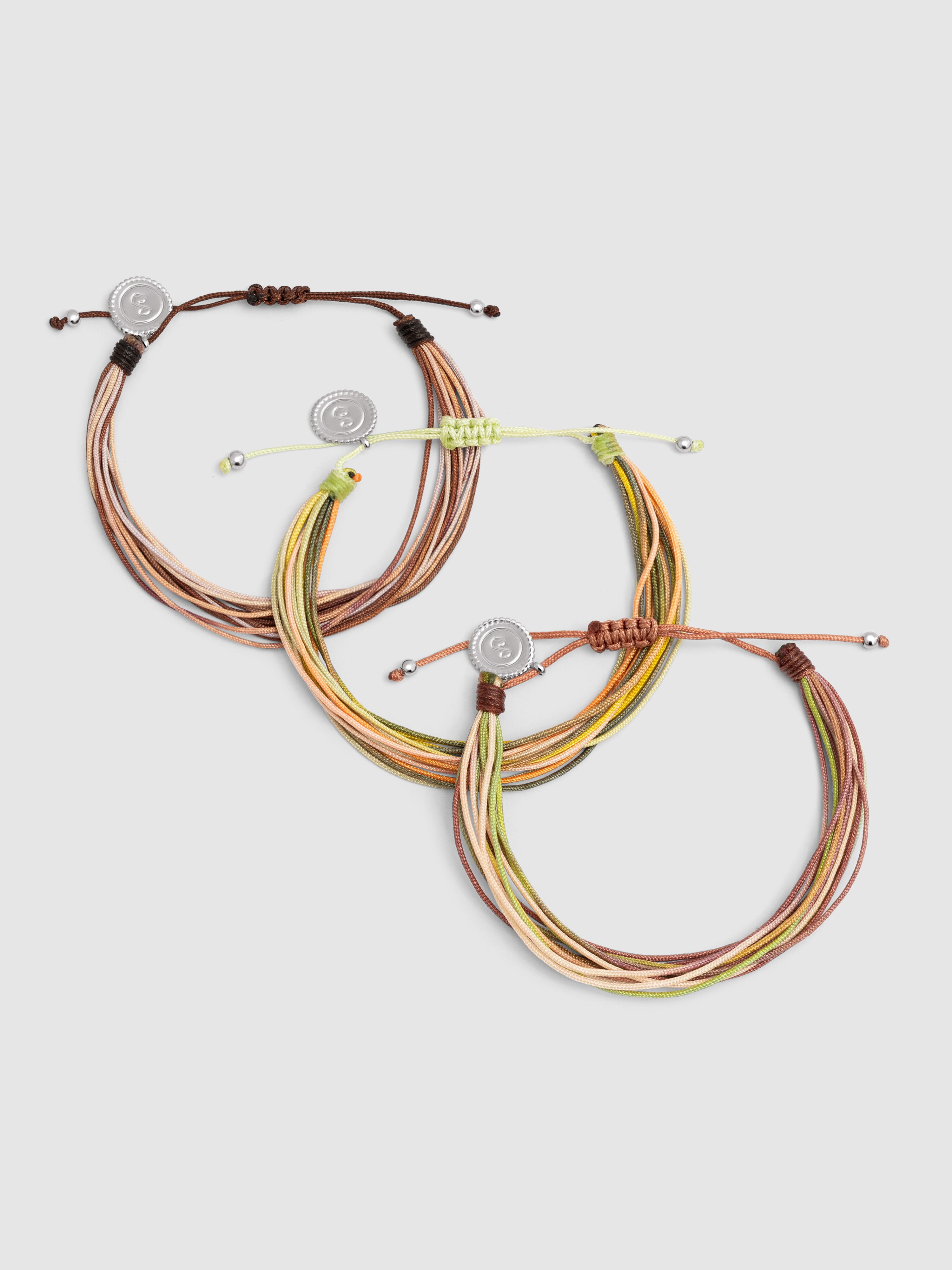 Pack 3 Pulseiras Forest Rainbow de Aço Multicolor-3
