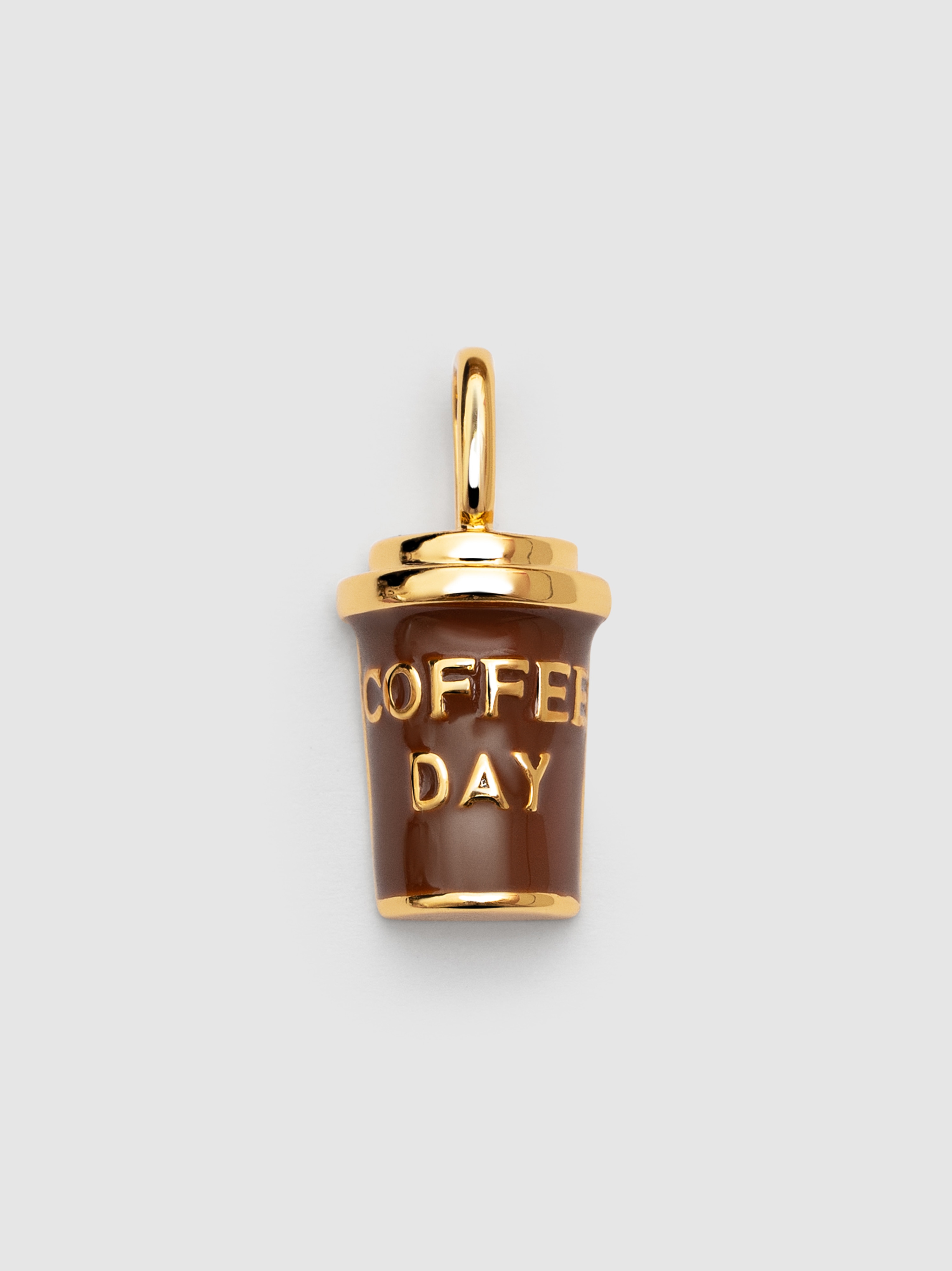 Imagem 0 de Charm Coffee de Liga de Metais Banhado a Ouro