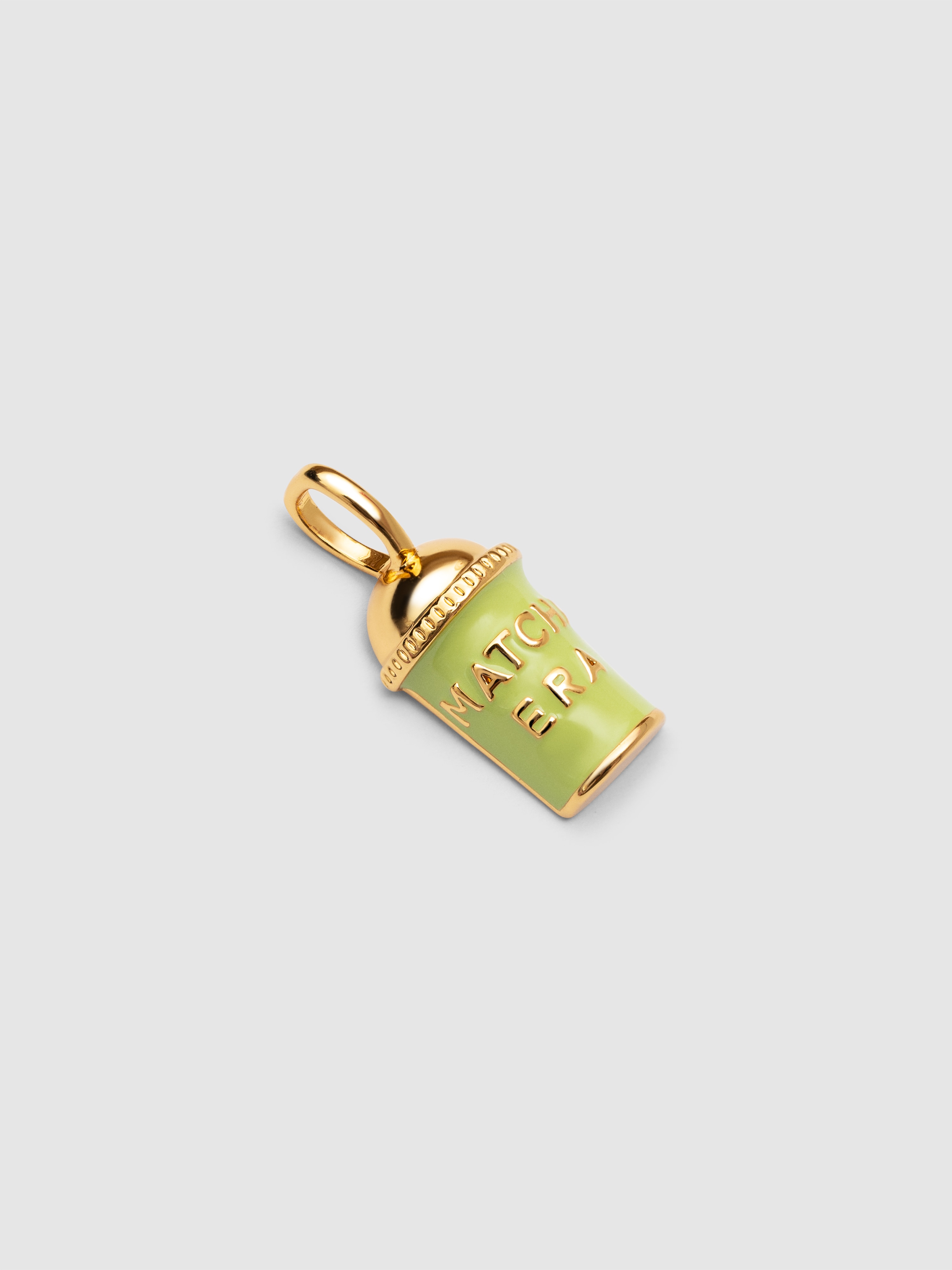 Charm Matcha de Liga de Metais Banhado a Ouro Verde-claro-4