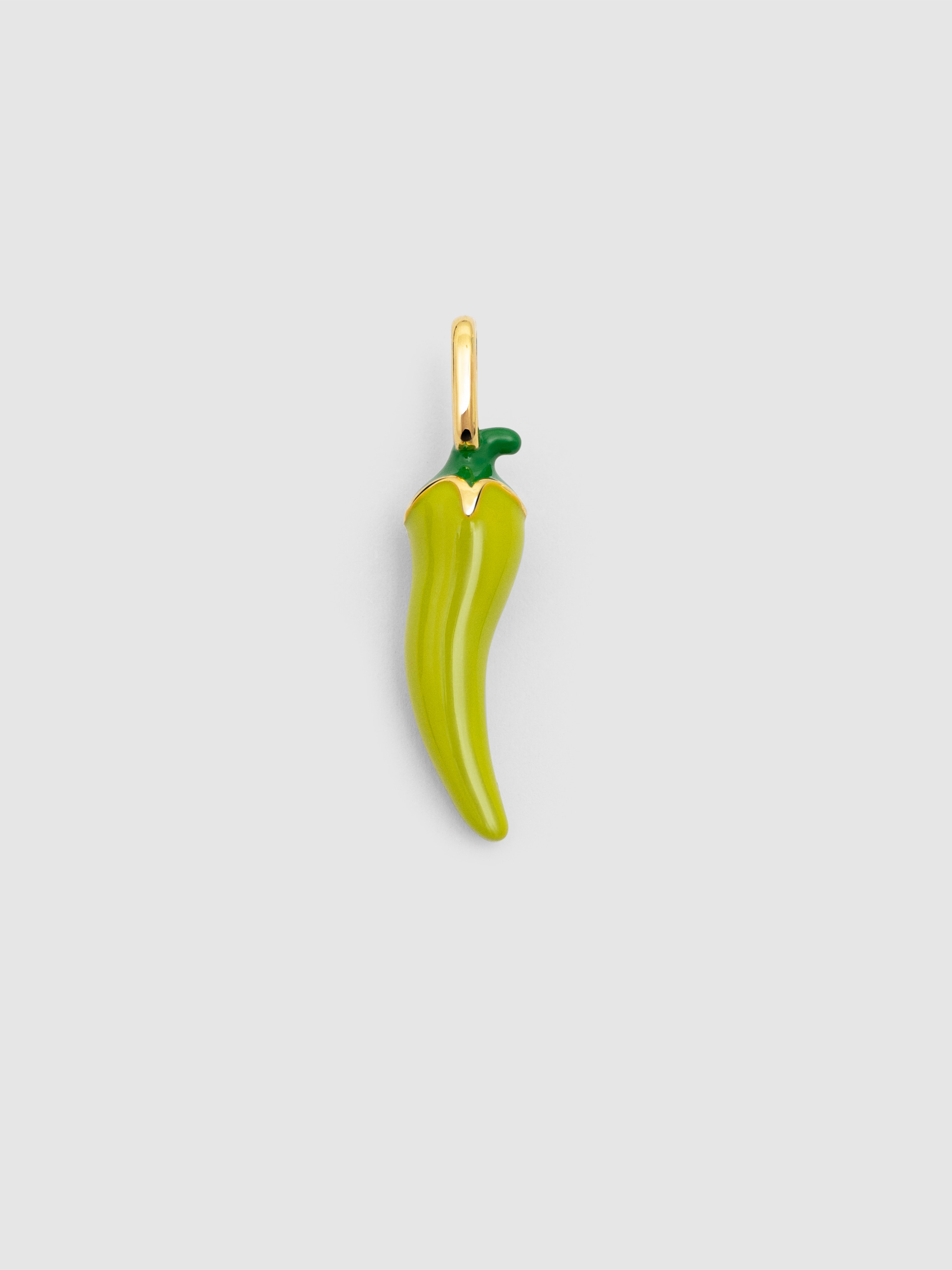 Charm Piparra de Liga de Metais Banhado a Ouro Verde-1